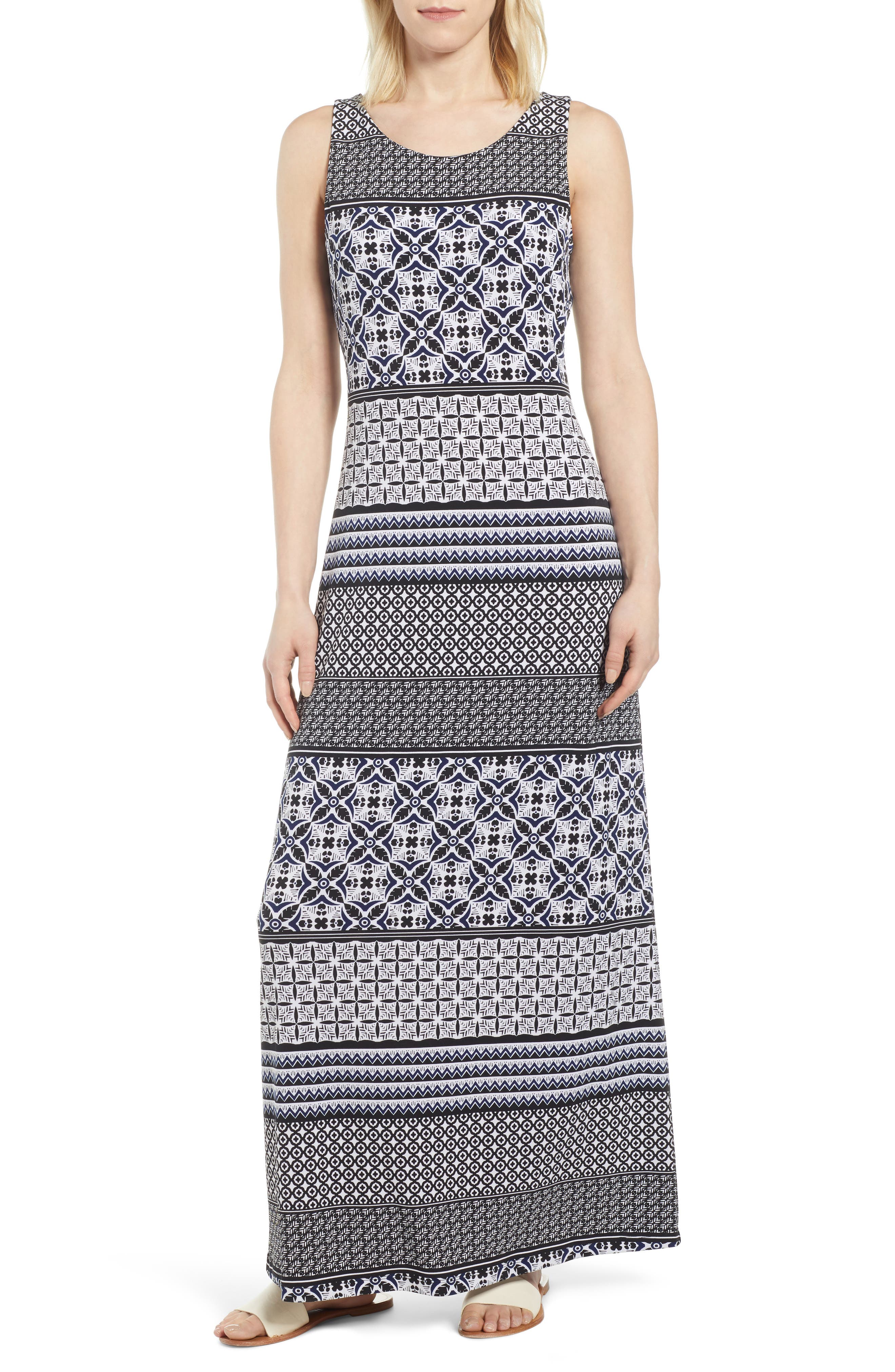 Tommy Bahama Tropical Terrazza Maxi Dress, Black