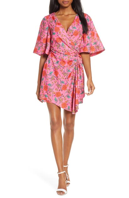 Finders Keepers Dresses HANA FLORAL SIDE RUCHED MINIDRESS