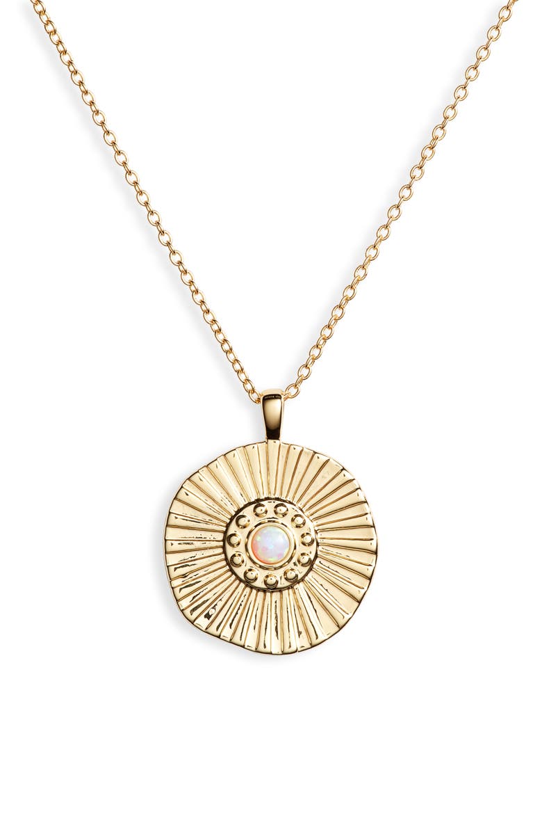 Gorjana Accessories SUNBURST COIN PENDANT NECKLACE