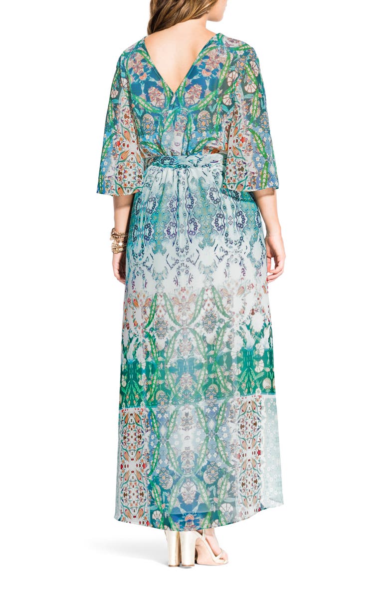 City Chic Bella Vacanza Collection Istanbul Woven Faux Wrap Maxi Dress ...