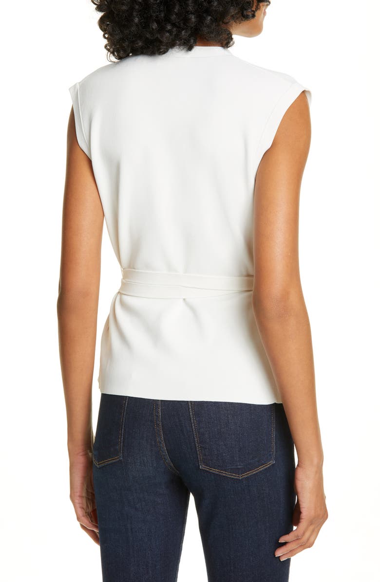 Ted Baker Linor Faux Wrap Sweater In Ivory