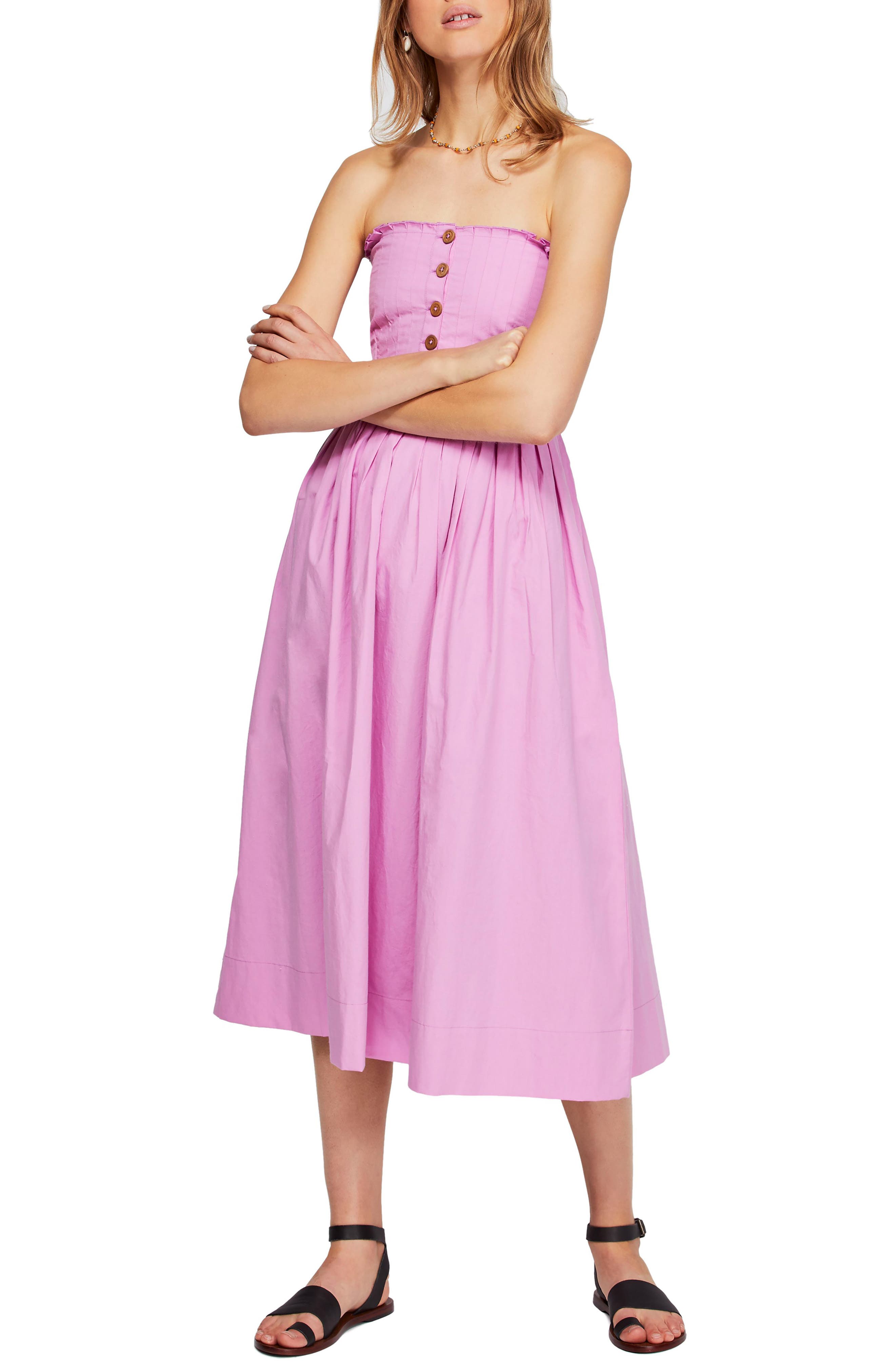 Free People Lilah Strapless Maxi Dress, Purple