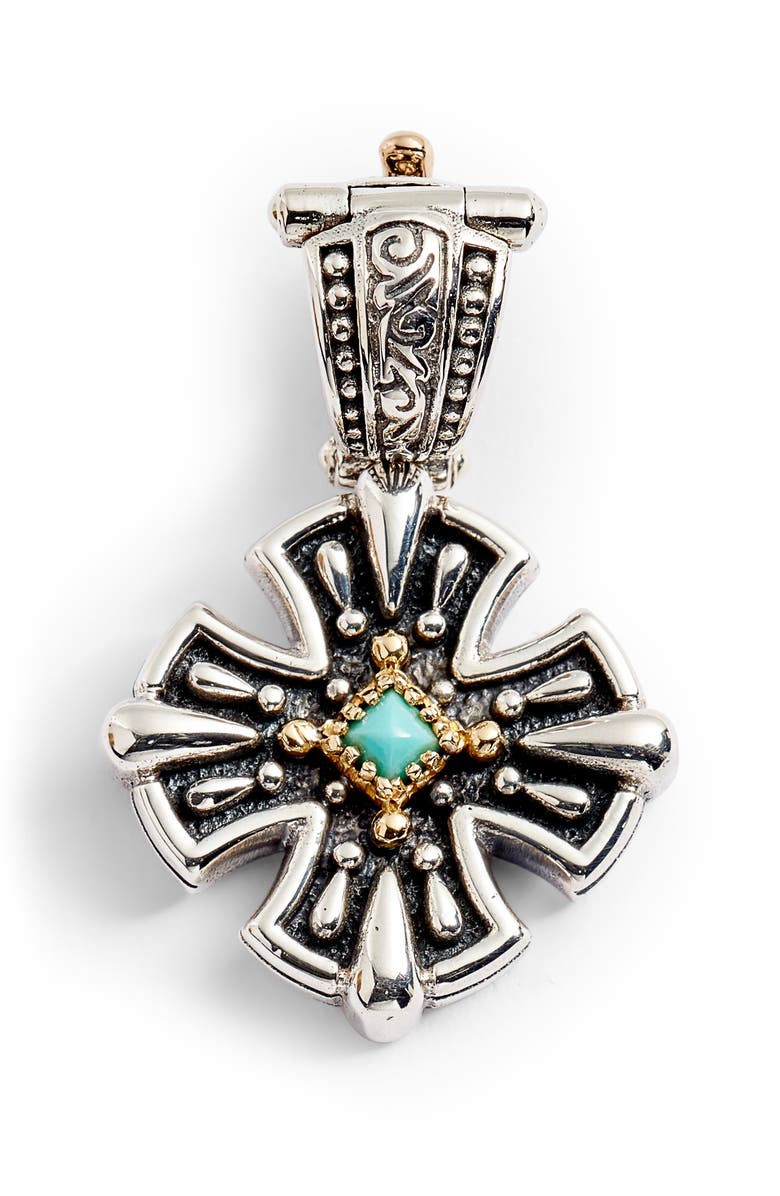 KONSTANTINO TRILLION SMALL STONE CROSS PENDANT,STKJ400-128