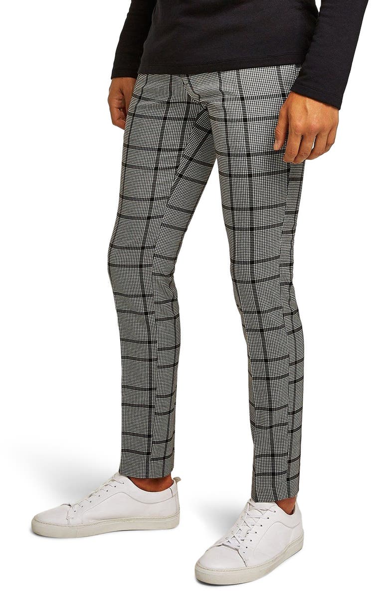 Topman Check Skinny Fit Trousers | Nordstrom