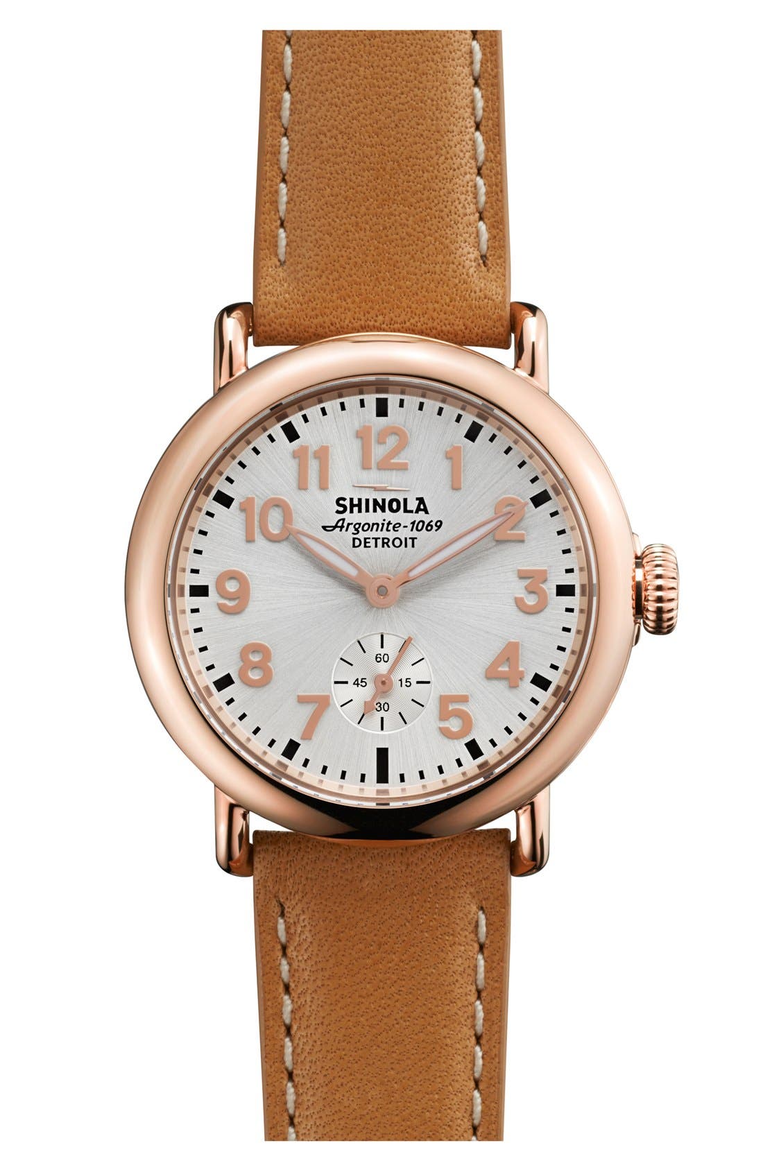 Shinola The Runwell Leather Strap Watch, 36mm Nordstrom