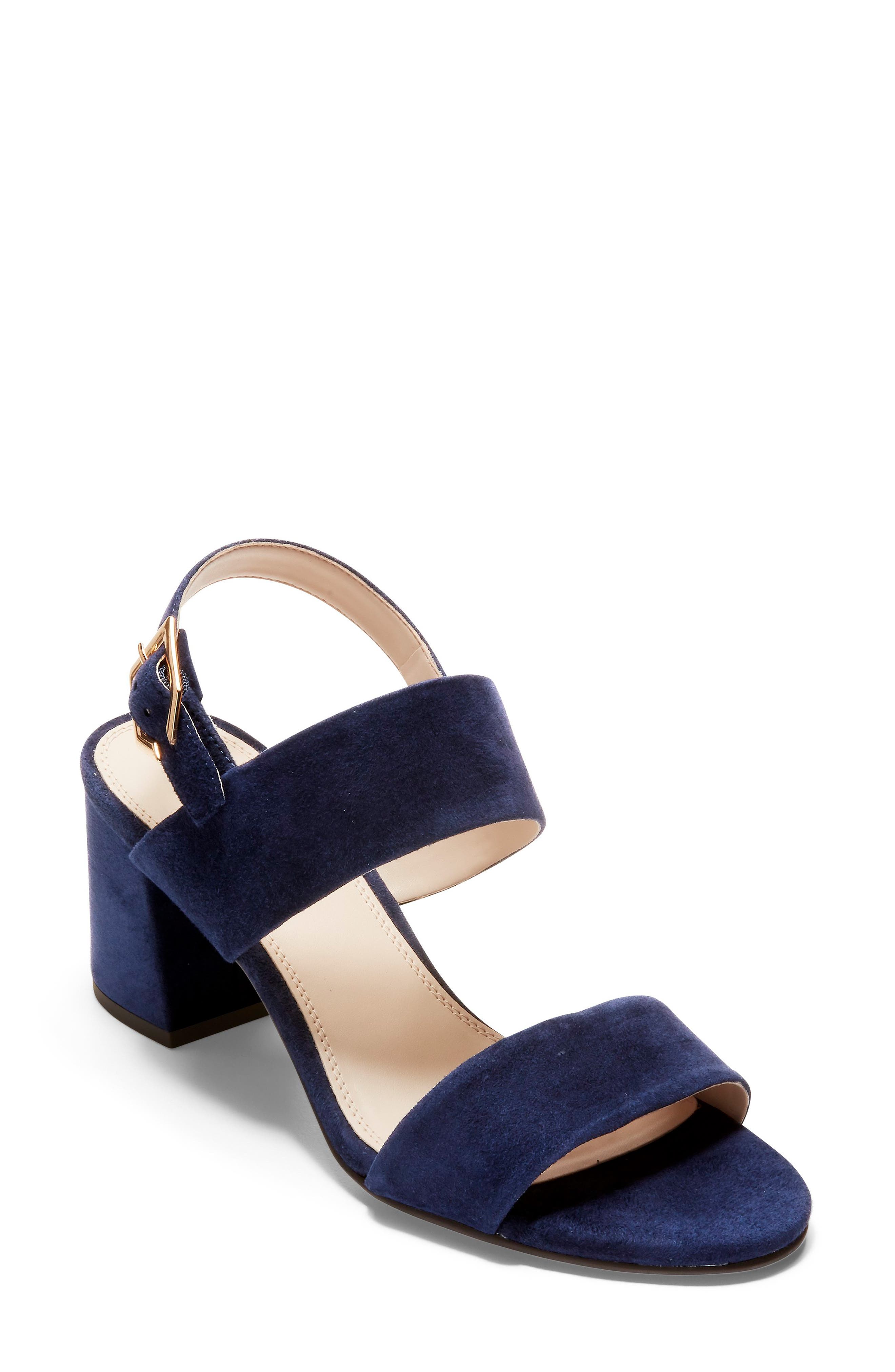 Cole Haan Avani Block Heel Sandal B - Blue