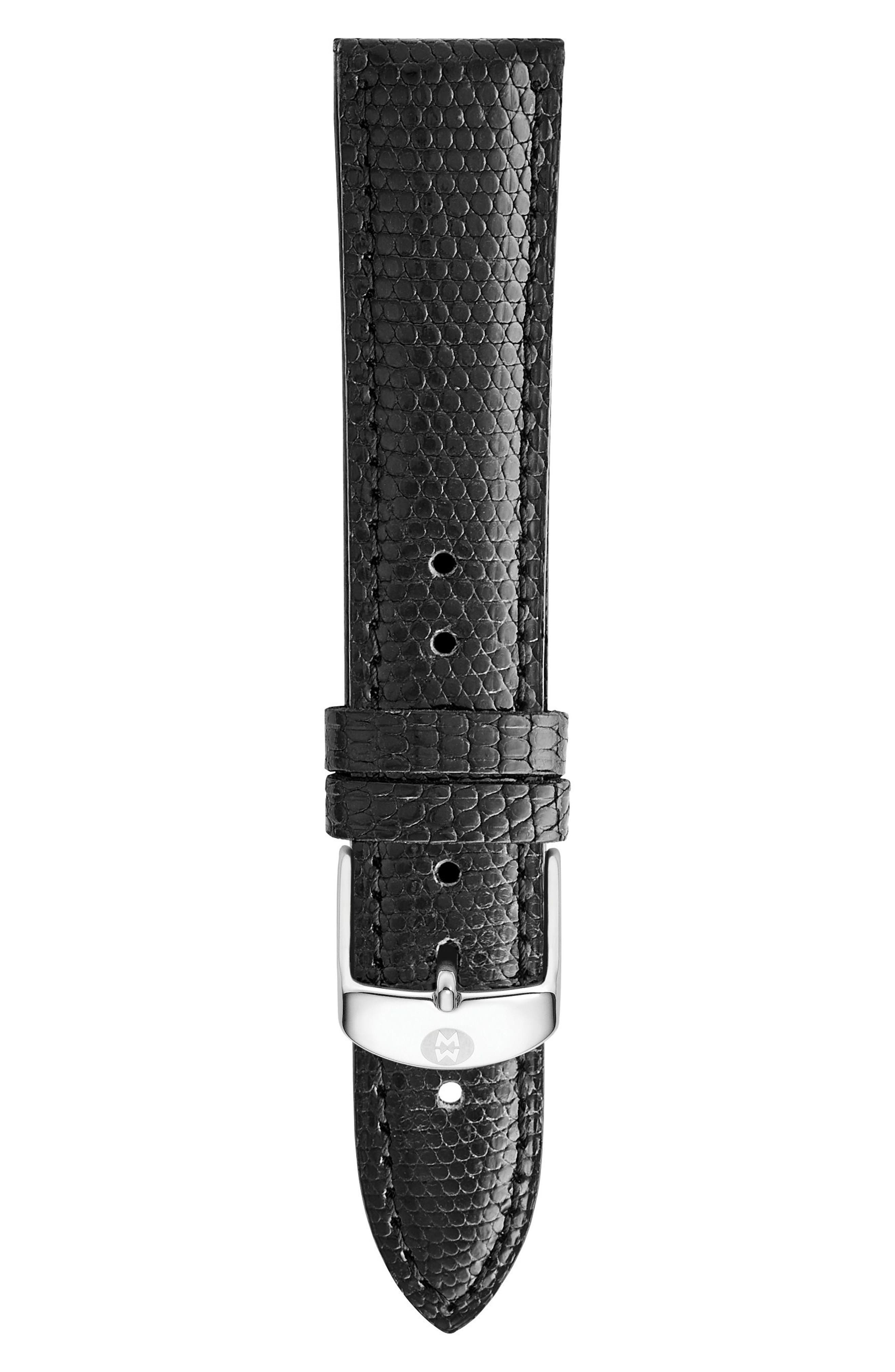MICHELE 18mm Leather Watch Strap Nordstrom