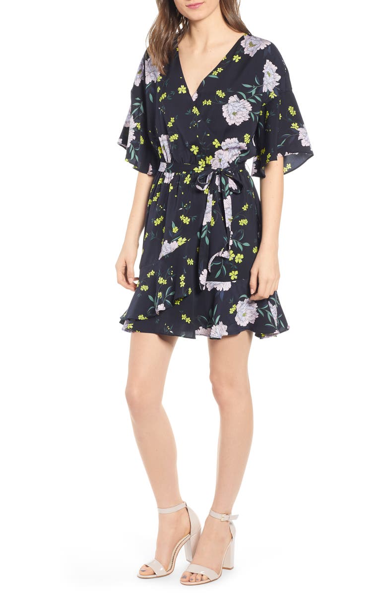 Cupcakes And Cashmere Dresses FLORAL WRAP DRESS