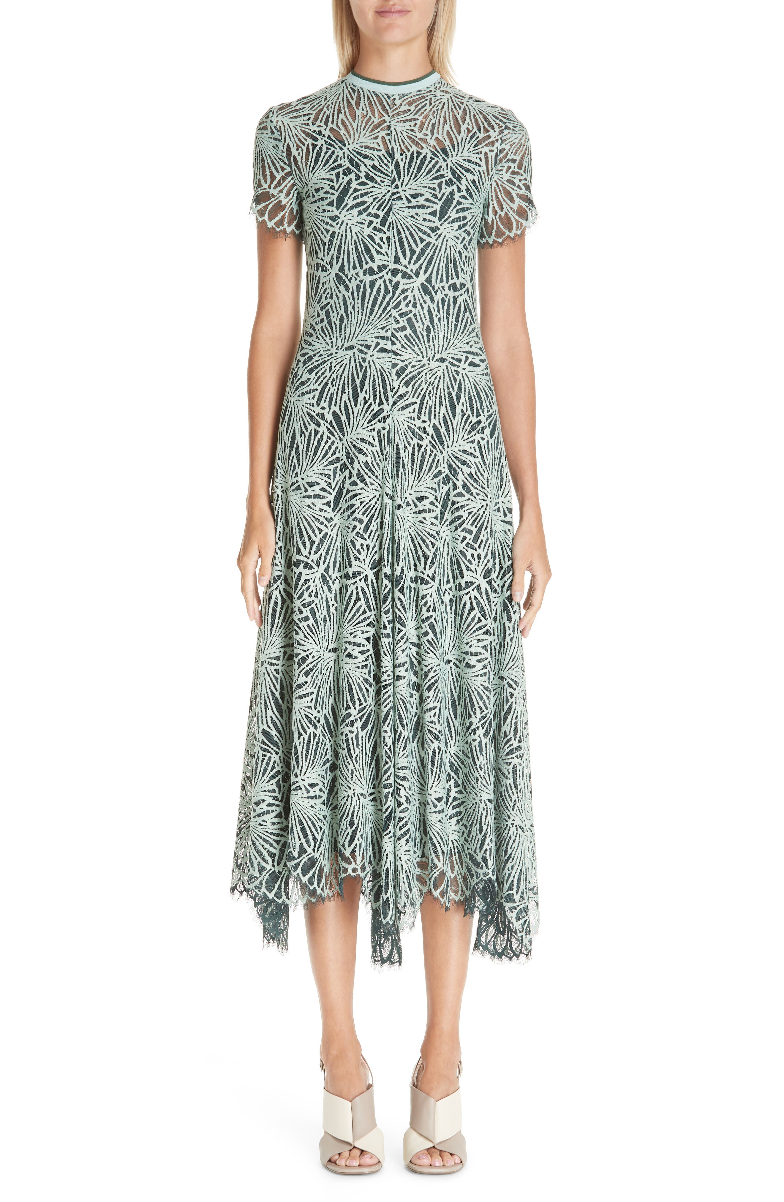 Proenza Schouler Stretch Lace Dress, Green
