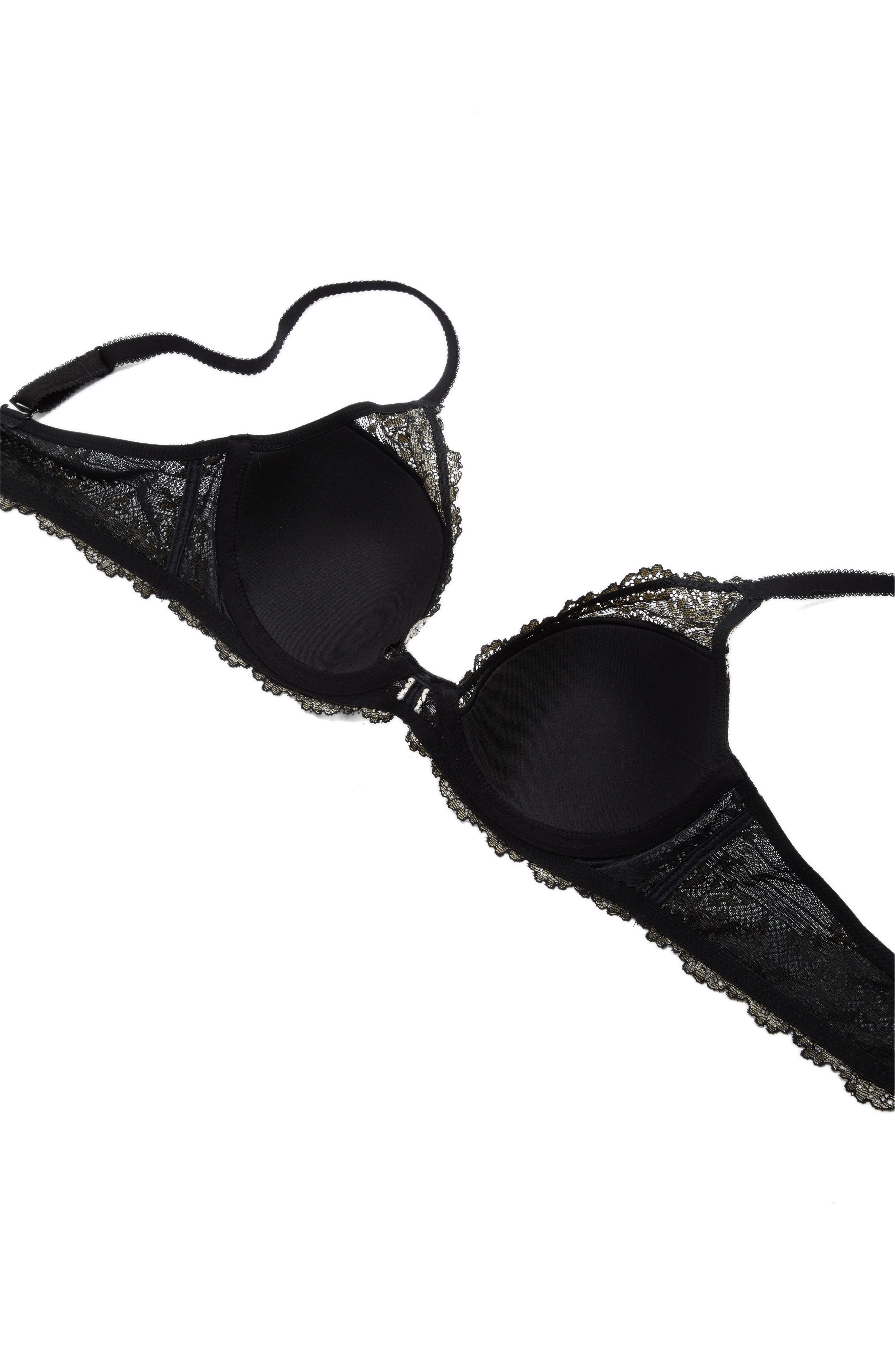 Wacoal Embrace Lace Plunge Convertible Contour Underwire Bra In Black