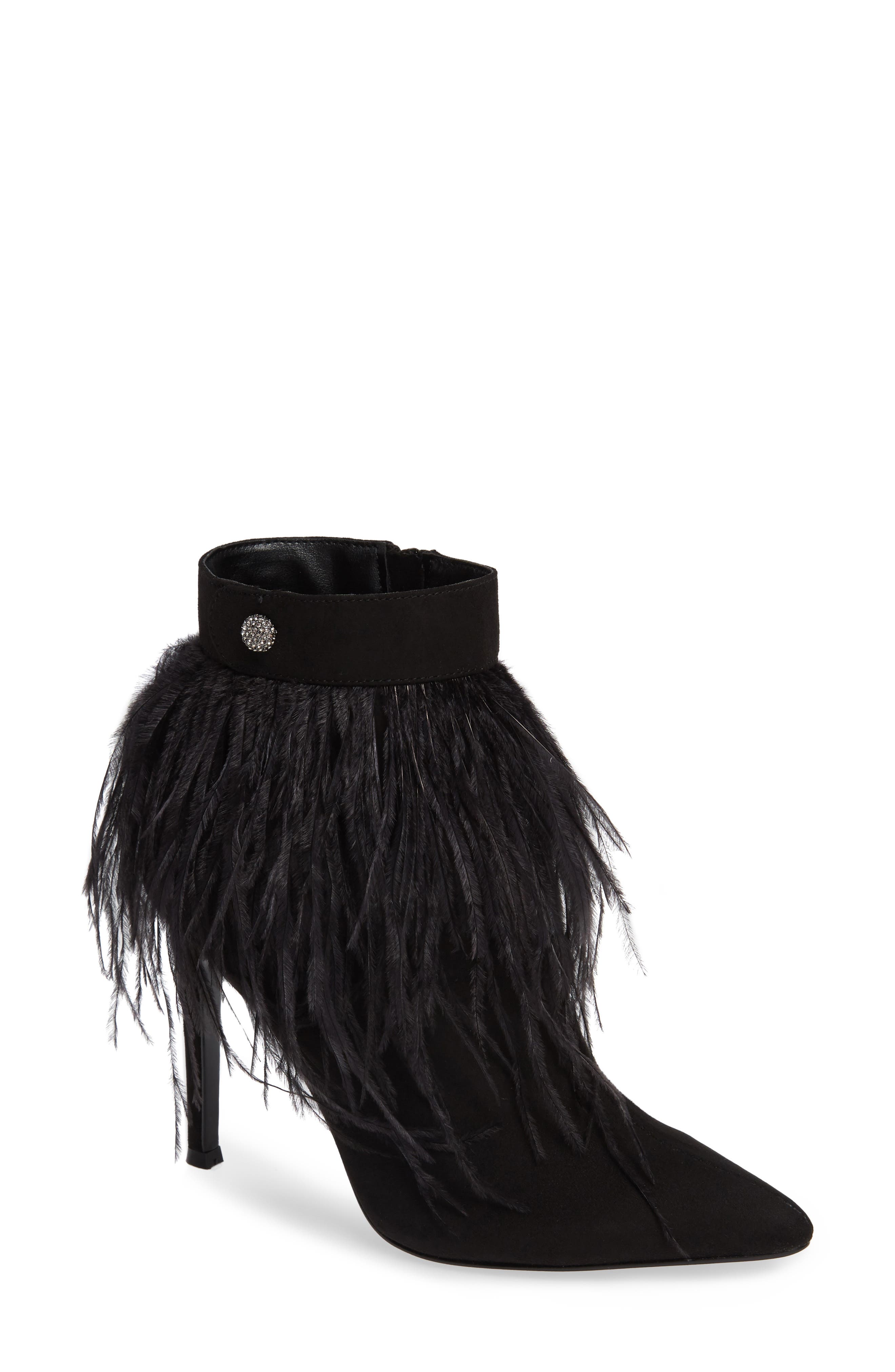 UPC 716142080960 product image for Women's Nina Danella Feather Bootie, Size 8.5 M - Black | upcitemdb.com
