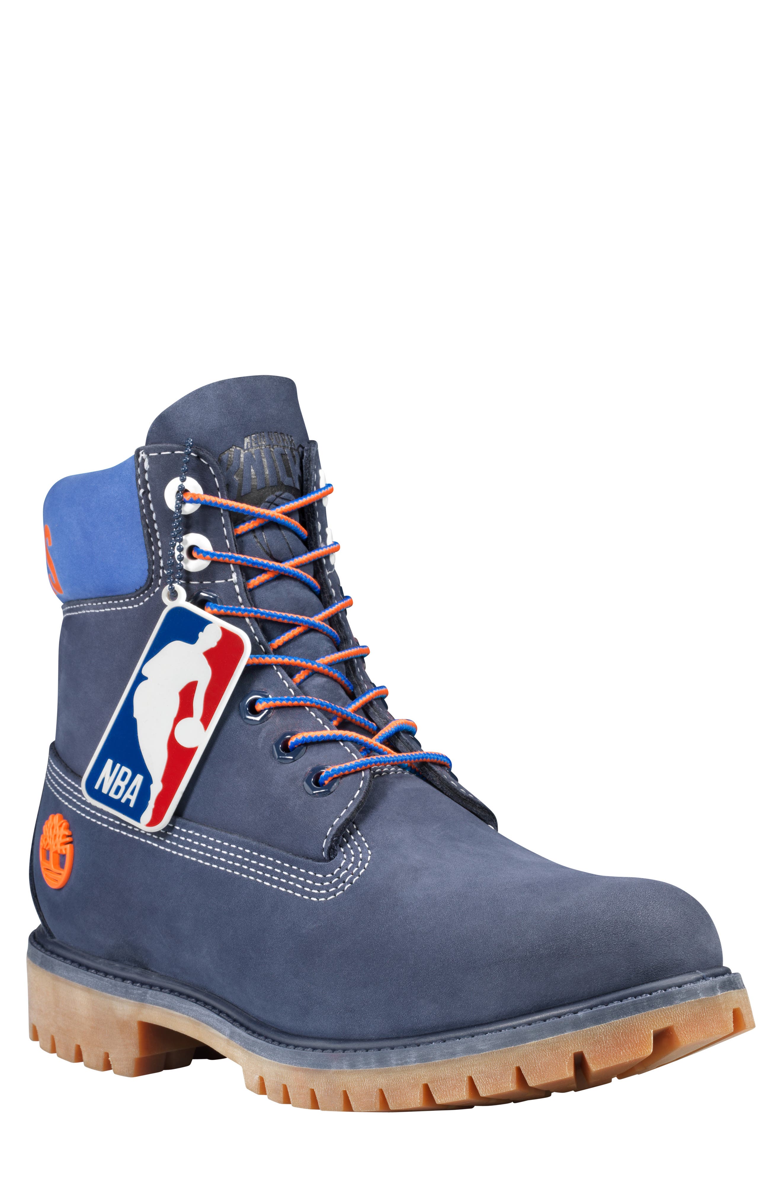 Timberland New York Knicks Plain Toe Boot, Blue