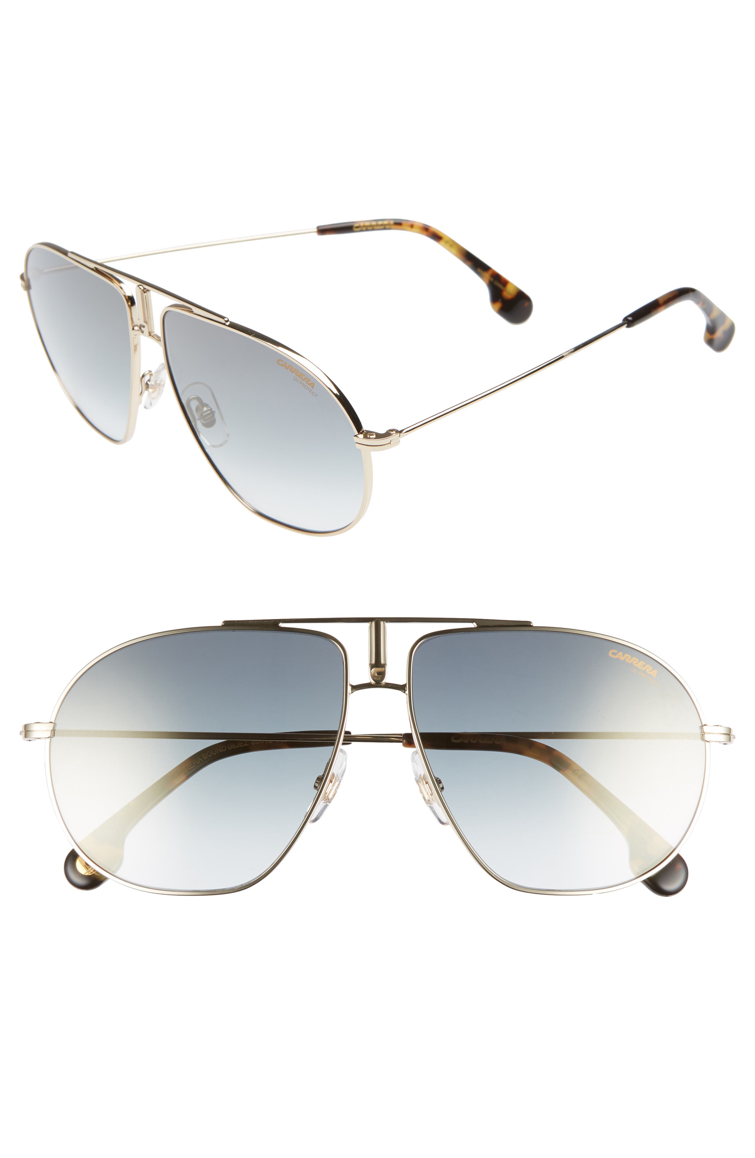 Carrera Eyewear Bounds 60mm Gradient Aviator Sunglasses Nordstrom