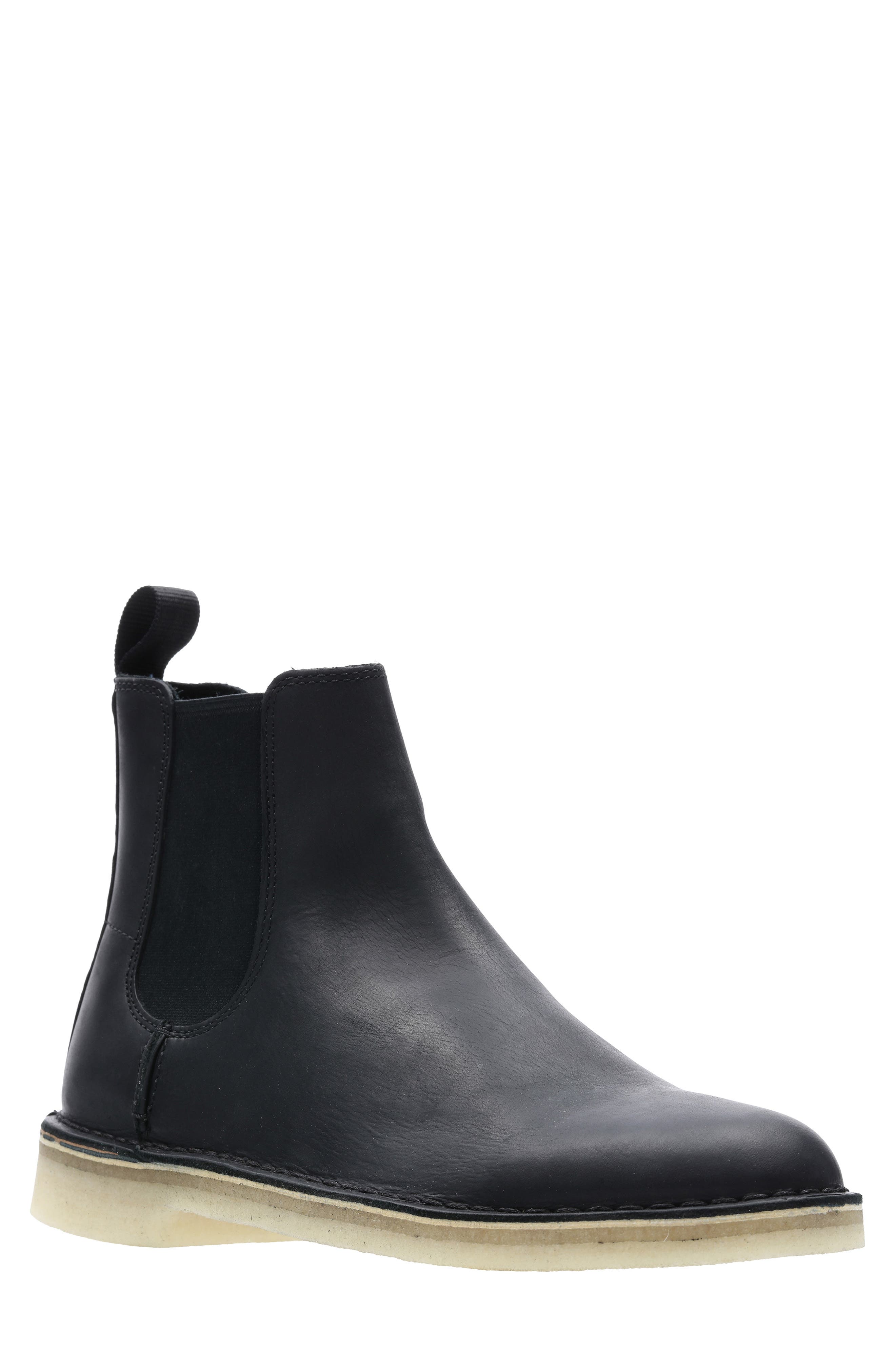 Clarks Desert Peak Chelsea Boot, Black