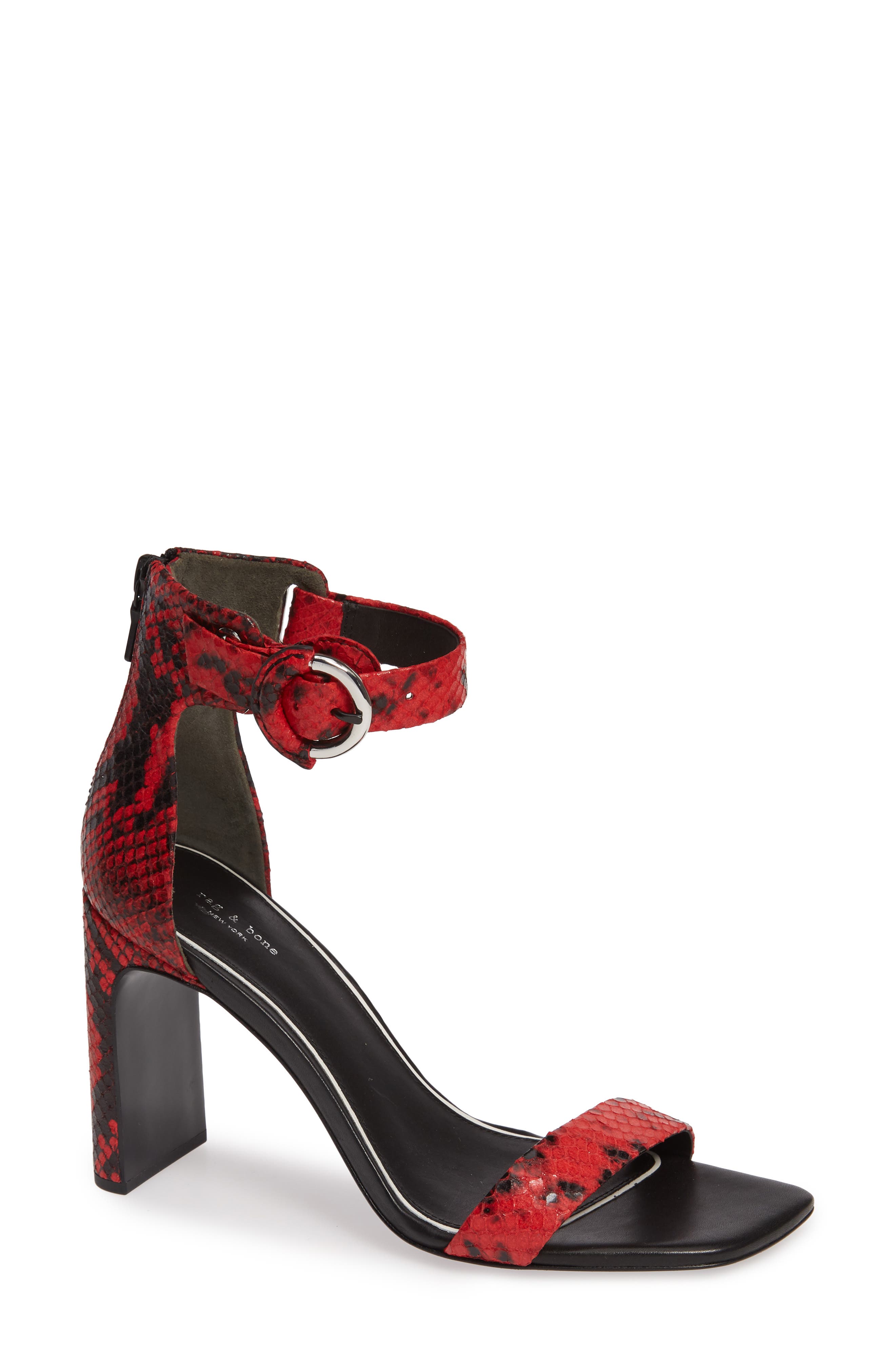 Rag & Bone Ellis Ankle Strap Sandal, Red
