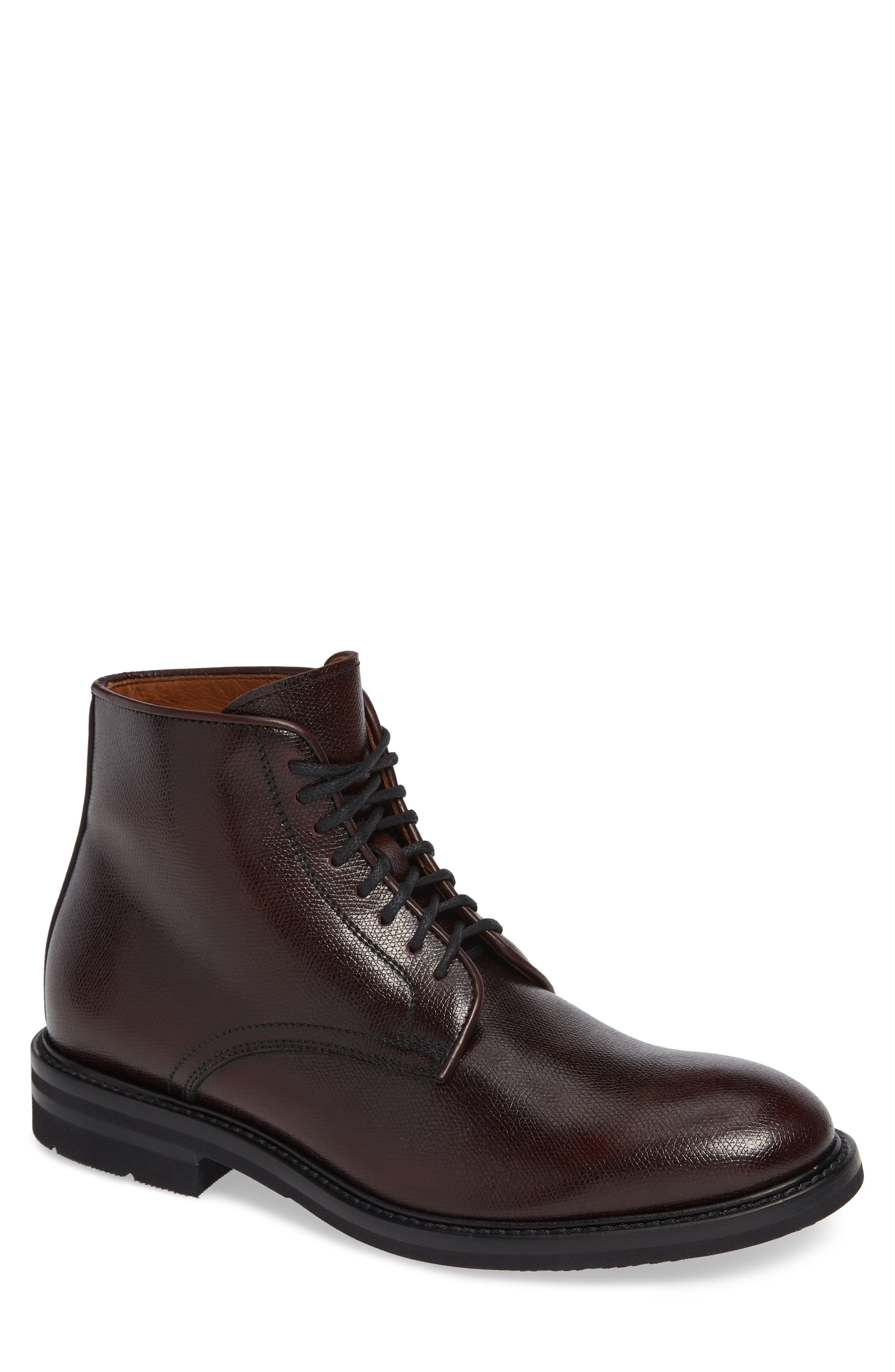 Aquatalia Renzo Water Resistant Plain Toe Waterproof Boot, Red