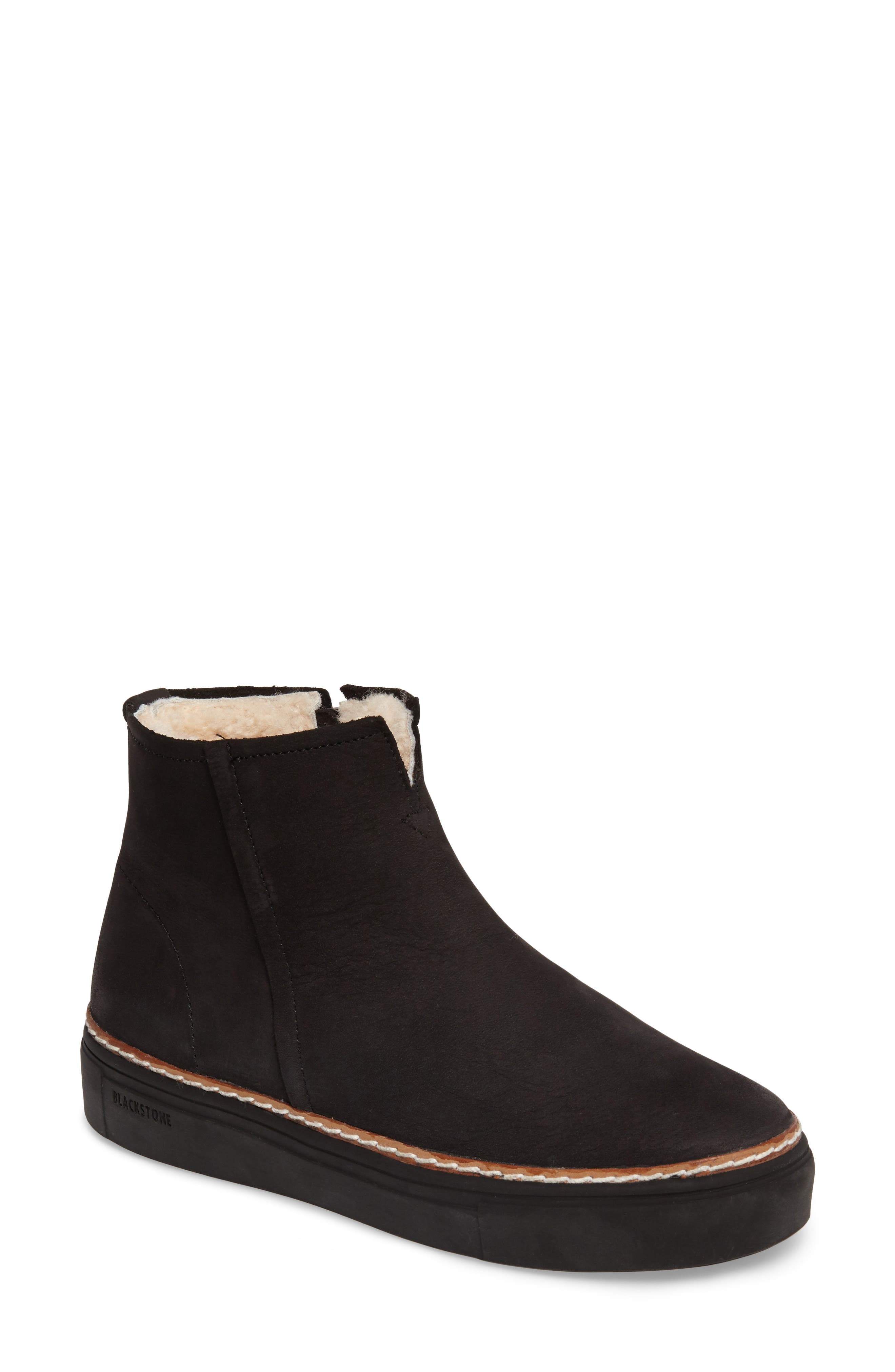 Blackstone Ol27 Genuine Shearling Lined Bootie Black