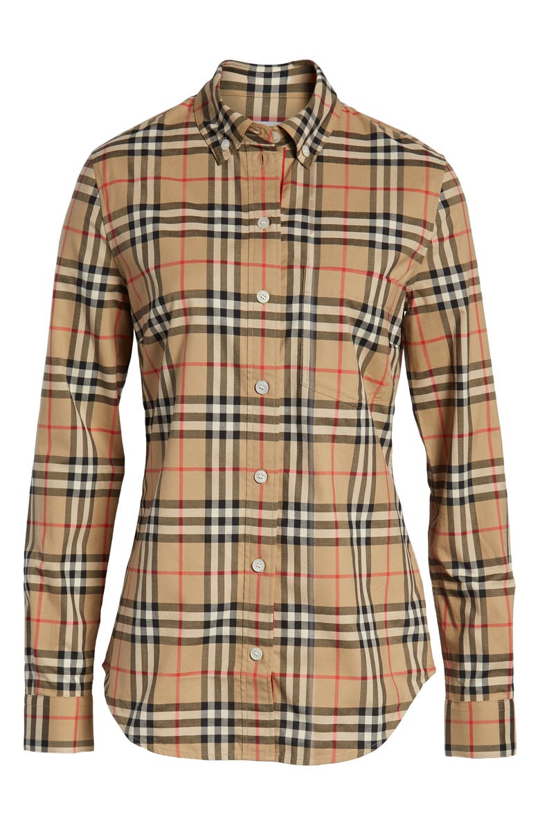 BURBERRY CHECK SLIM FIT SHIRT,8009033