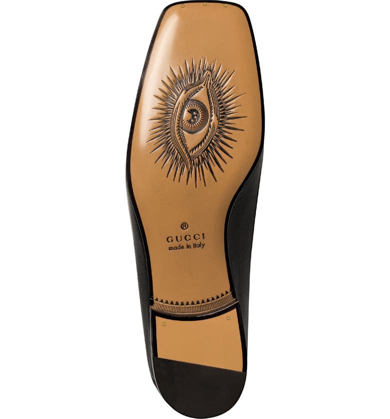 Gucci Leather Loafer With Horsebit And Double G In Black
