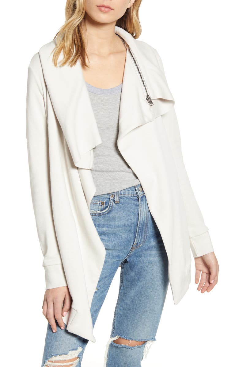 Allsaints Jackets DAHLIA WATERFALL COLLAR COTTON BLEND JACKET