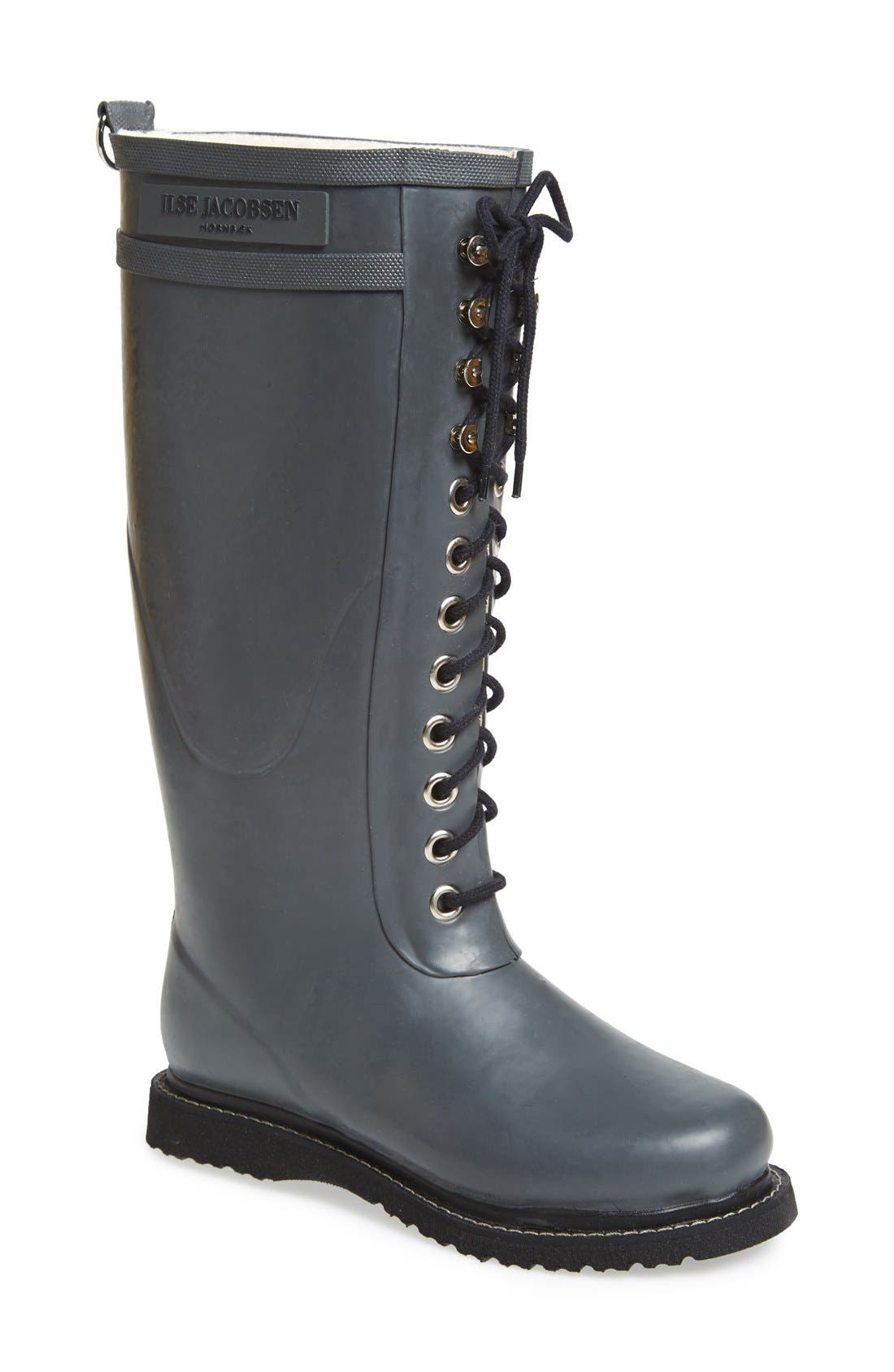 ilse jacobsen black rubber boot