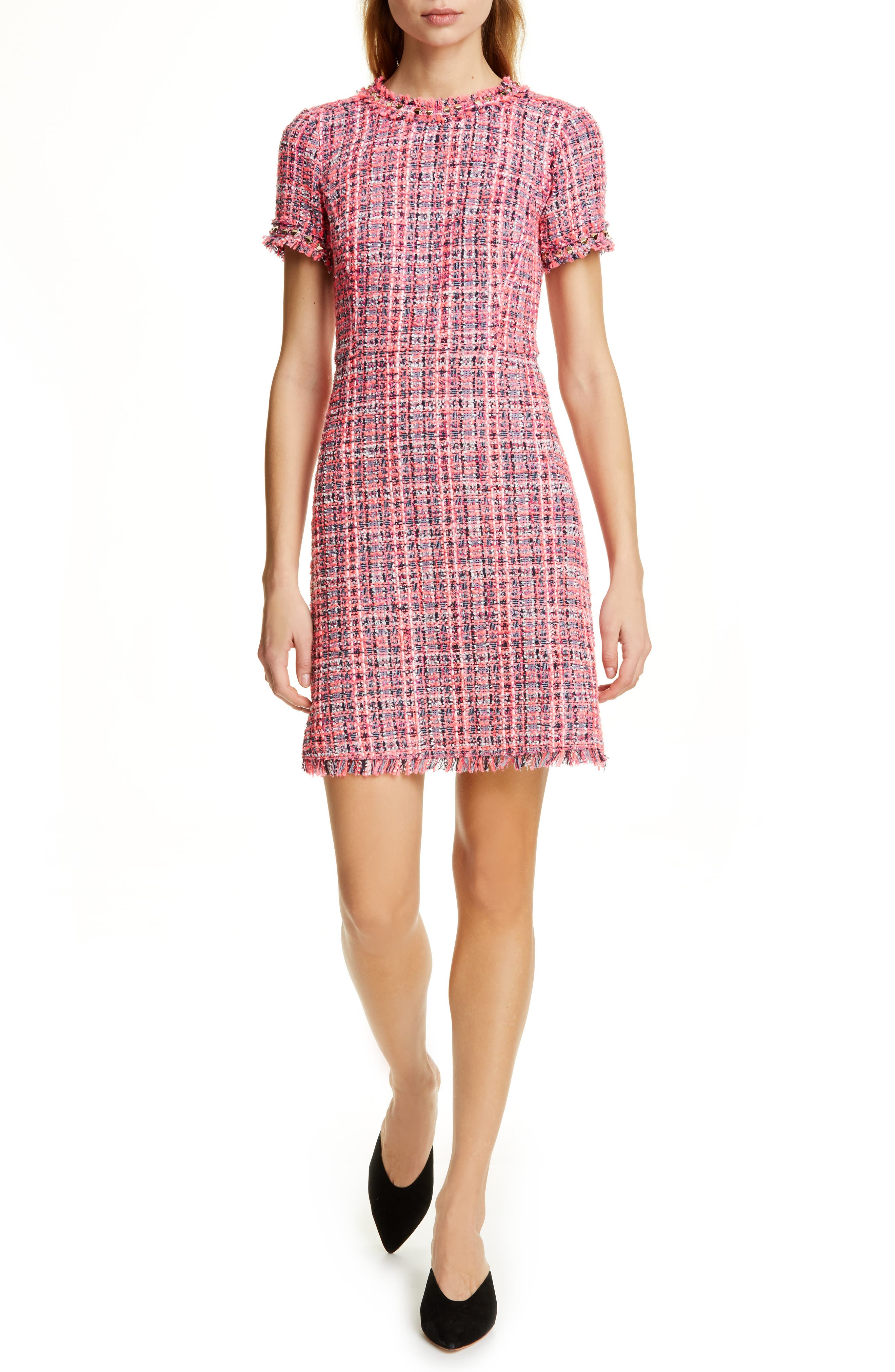Kate Spade New York Tweed Minidress, Pink