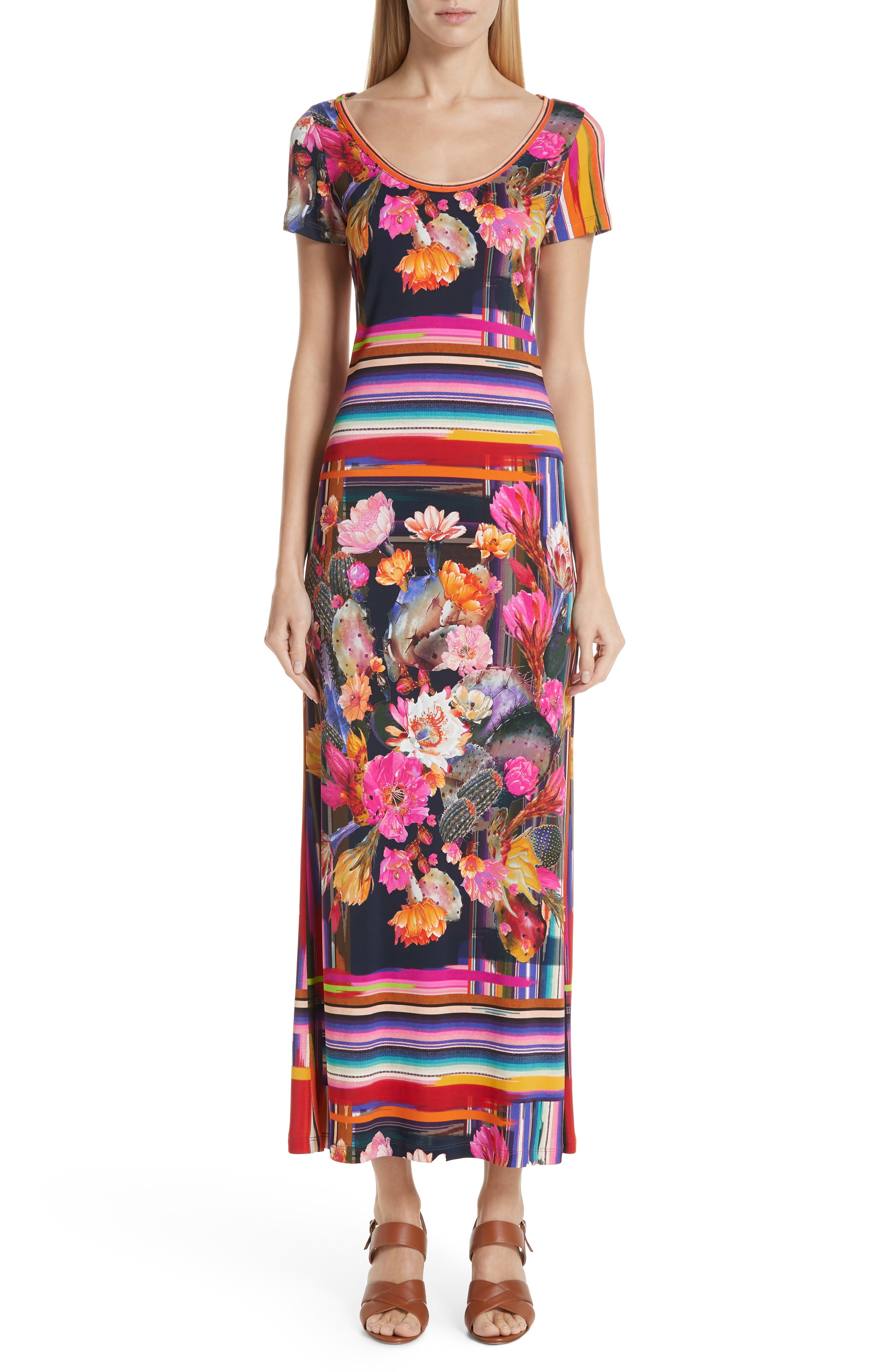 Fuzzi Cactus Tulle Maxi Dress, Pink