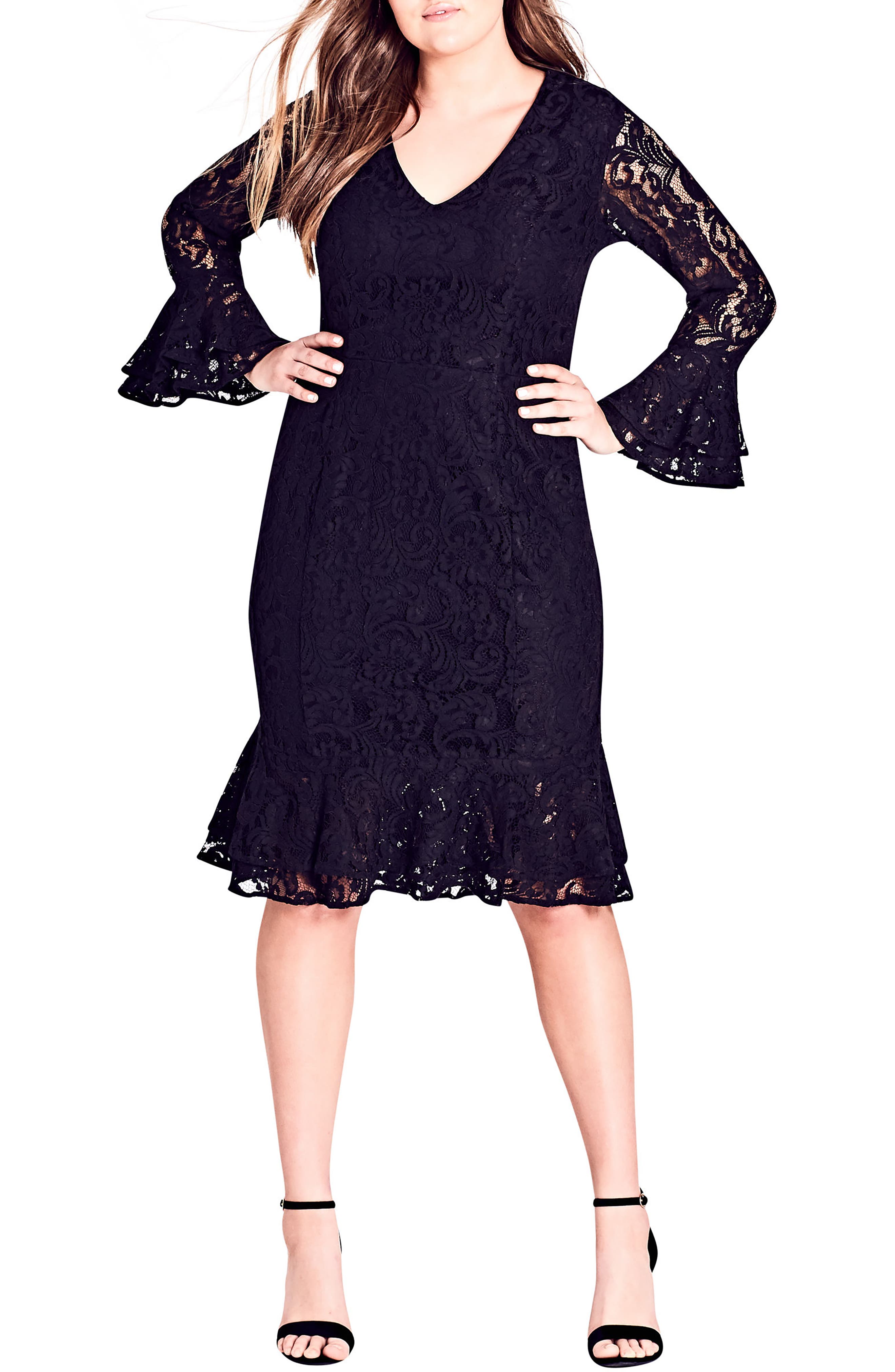 Plus Size City Chic Lace Desire Dress