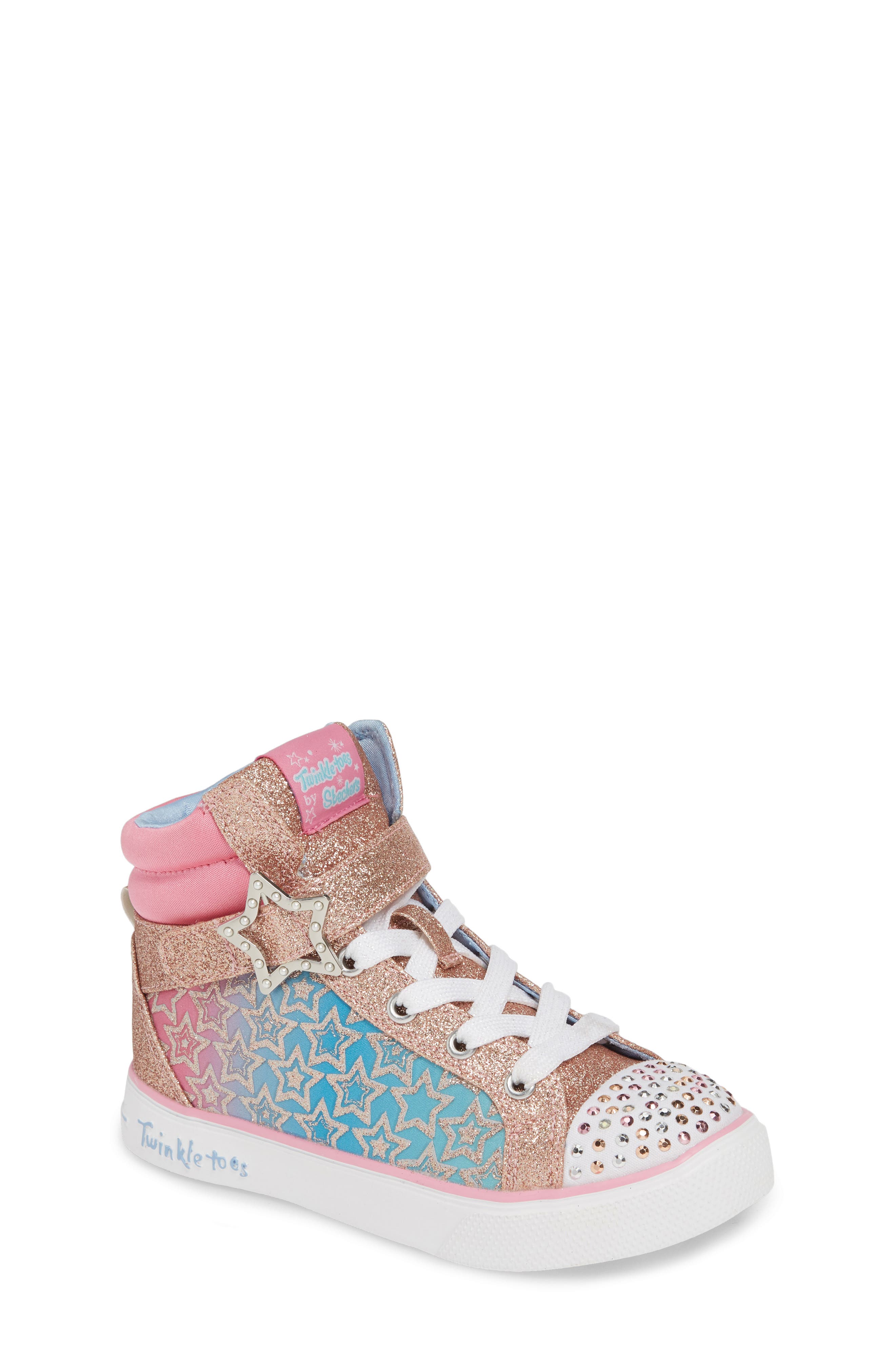 SKECHERS Twinkle Toes Breeze 2.0 LightUp High Top Sneaker