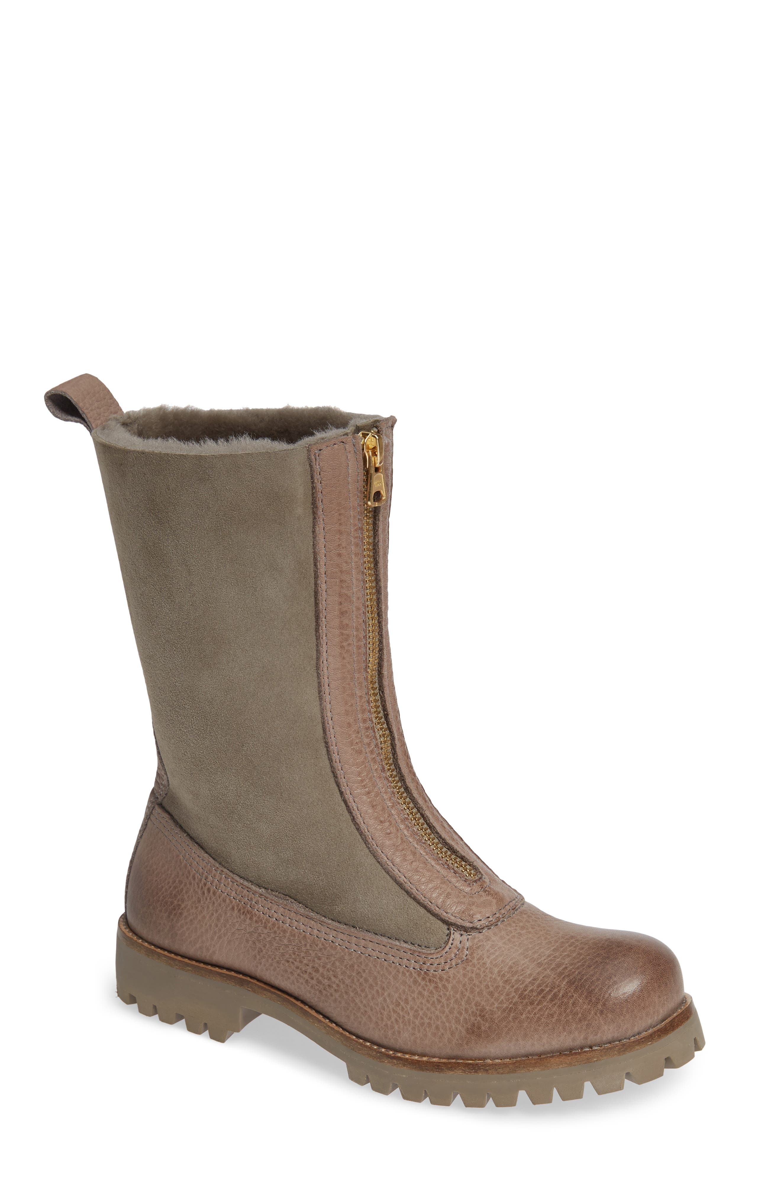 Blackstone Ql53 Genuine Shearling Lined Bootie, Grey