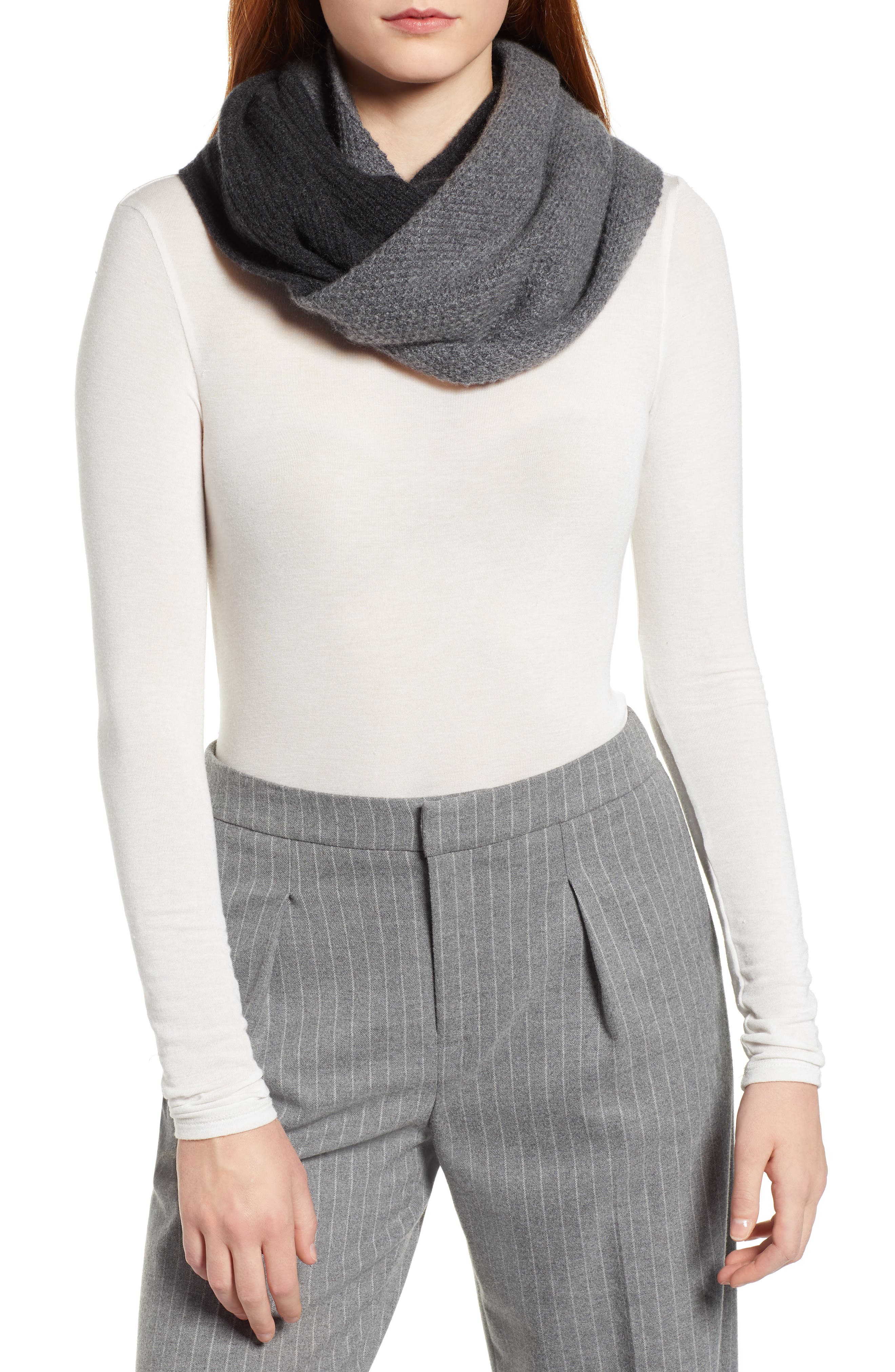 Halogen® Double Stitch Cashmere Infinity Scarf Nordstrom