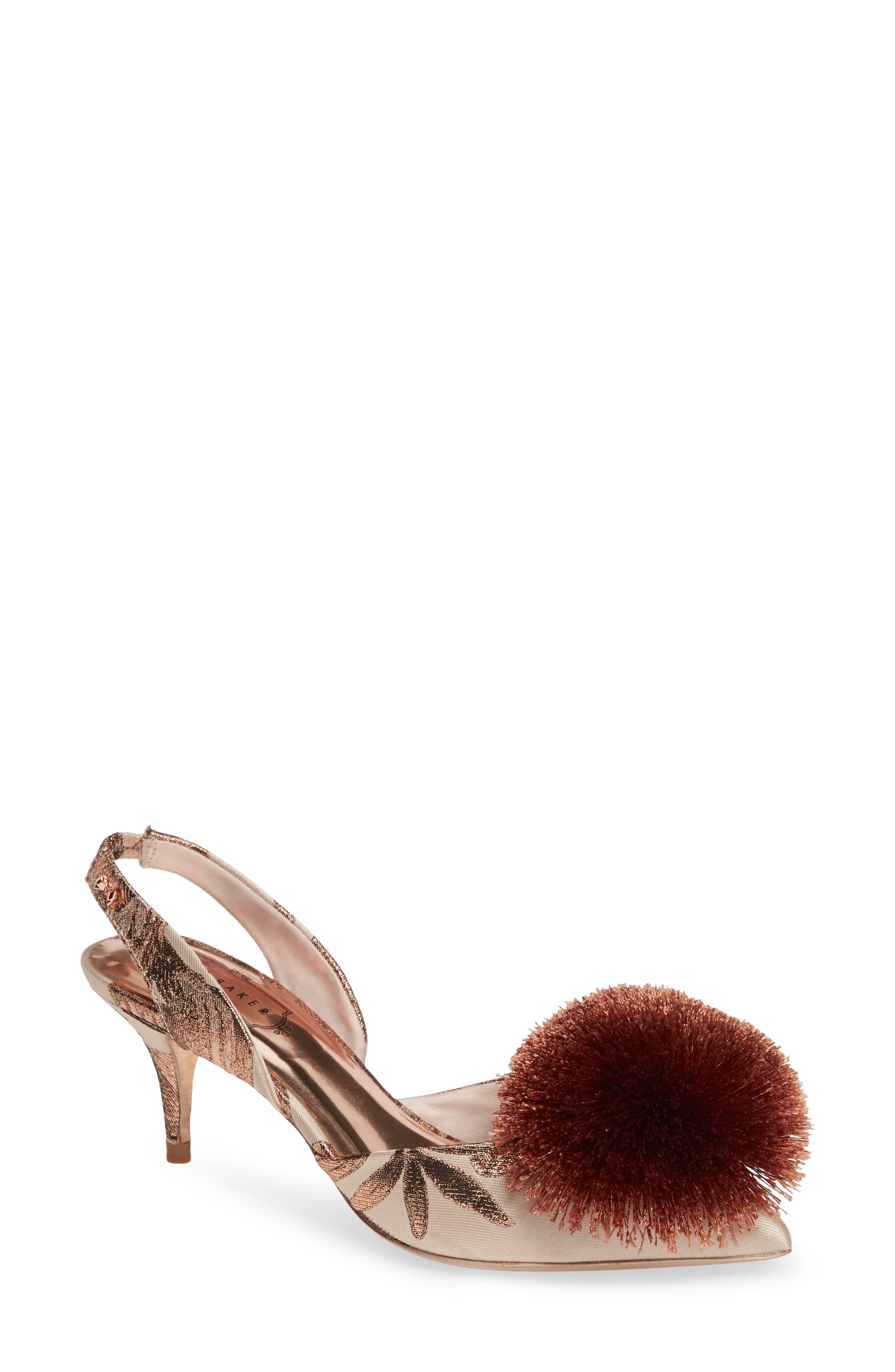 Ted Baker London Mikali Yarn Pouf Sandal, Beige