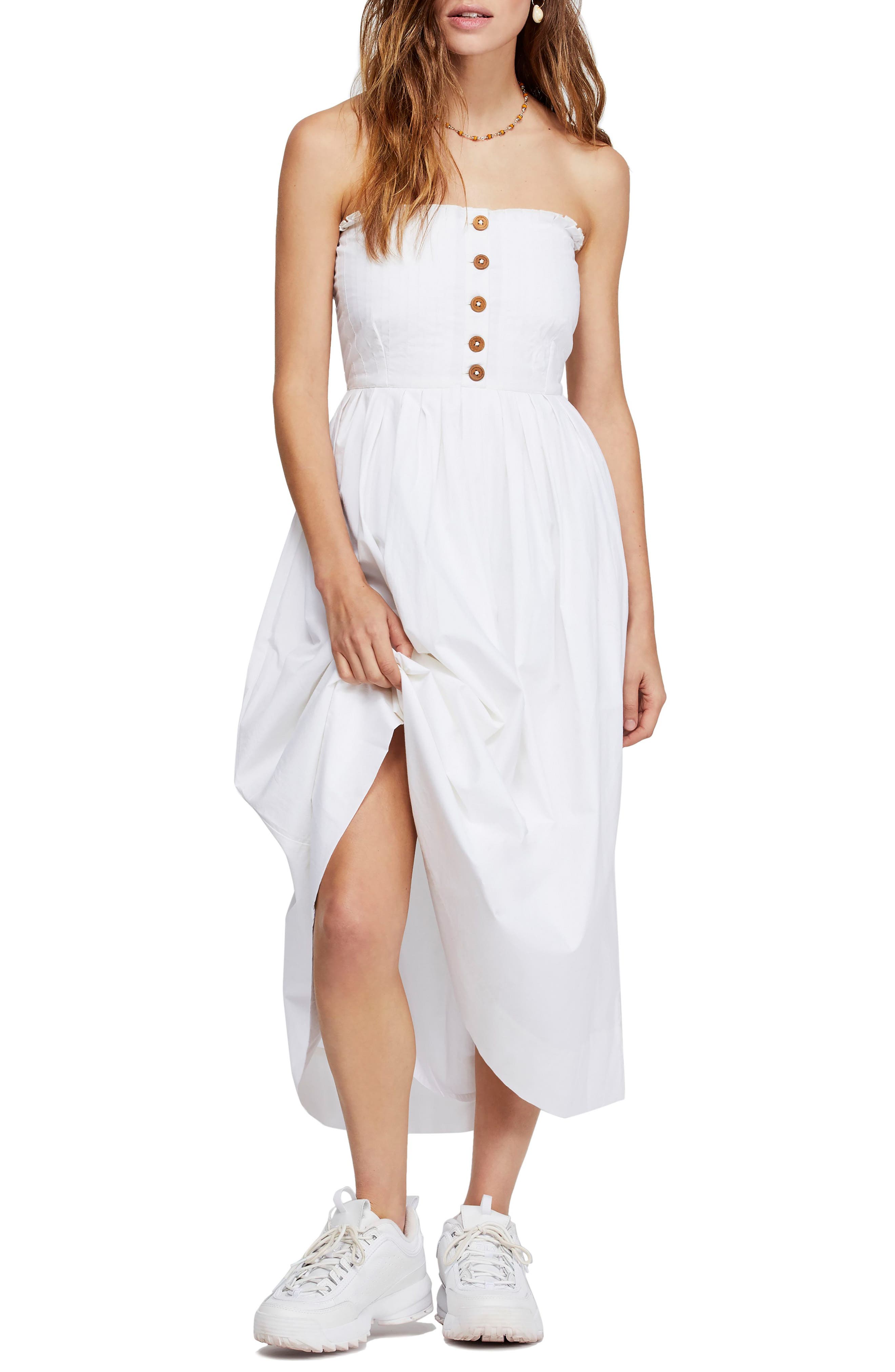 Free People Lilah Strapless Maxi Dress, White