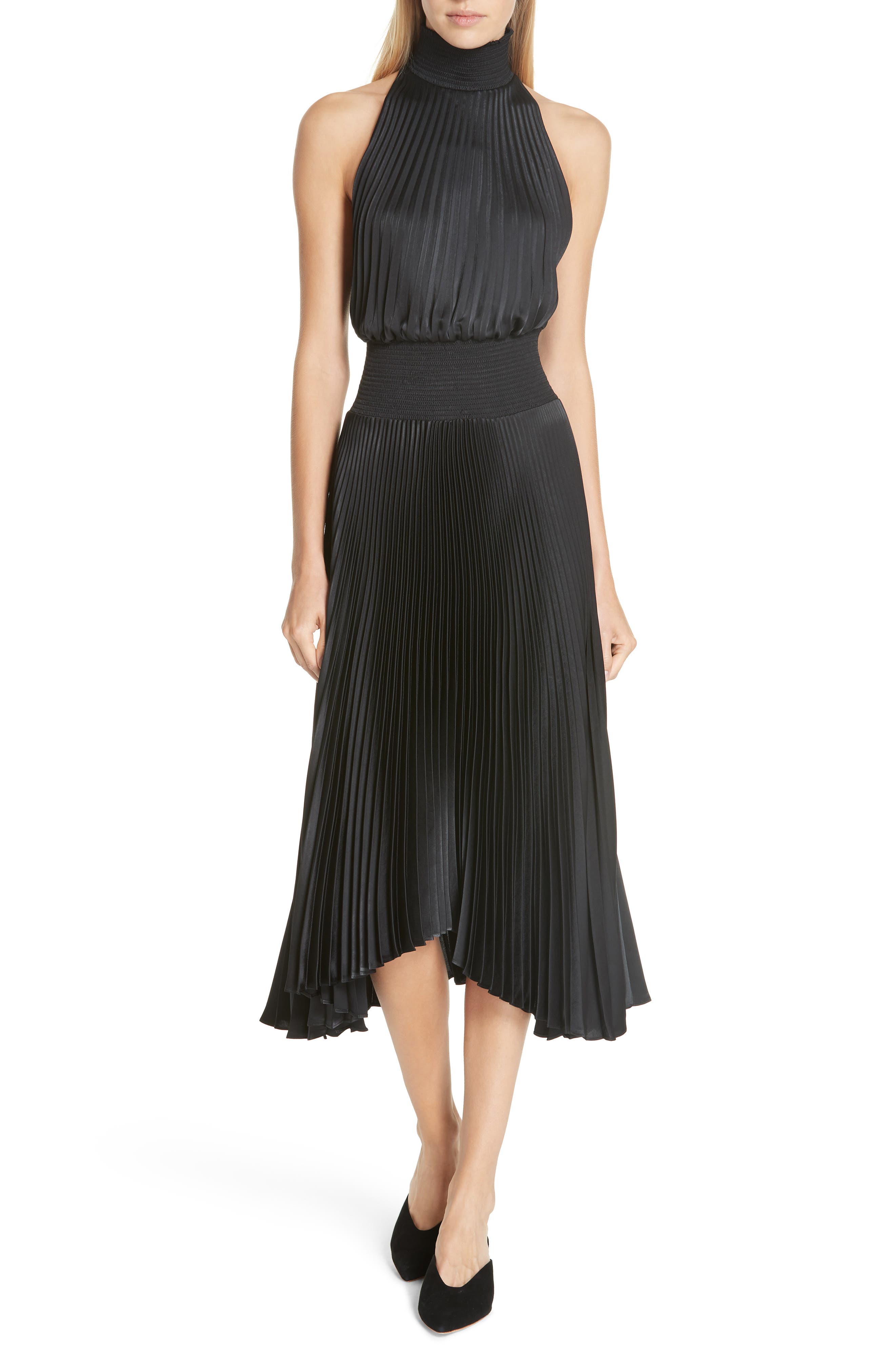 A.l.c. Renzo Pleated Dress, Black