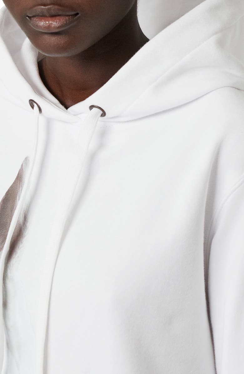 Burberry Unicorn Print Cotton Sweatshirt Hoodie In White