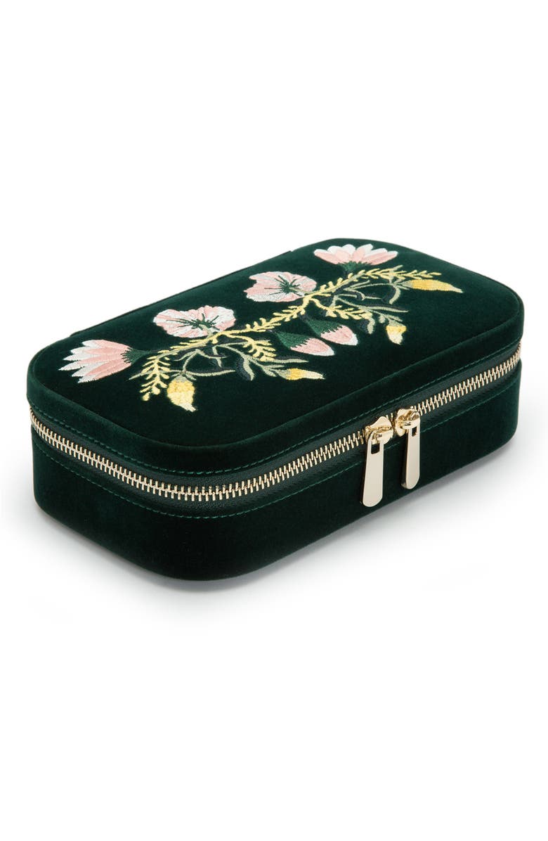 Wolf Zoe Rectangle Zip Case - Green In Forest Green