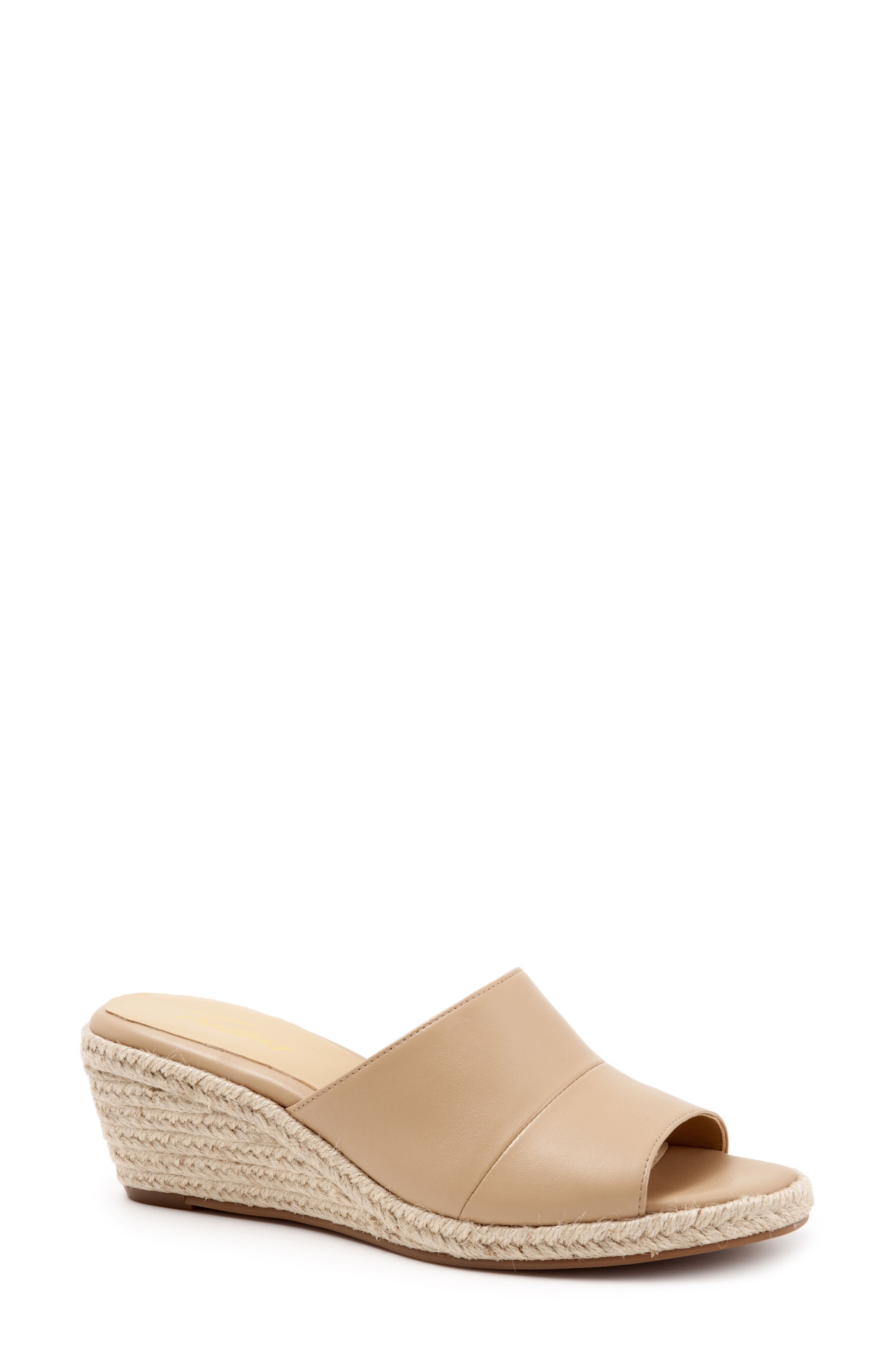 TROTTERS Colony Wedge Slide Sandal, Main, color, NUDE LEATHER