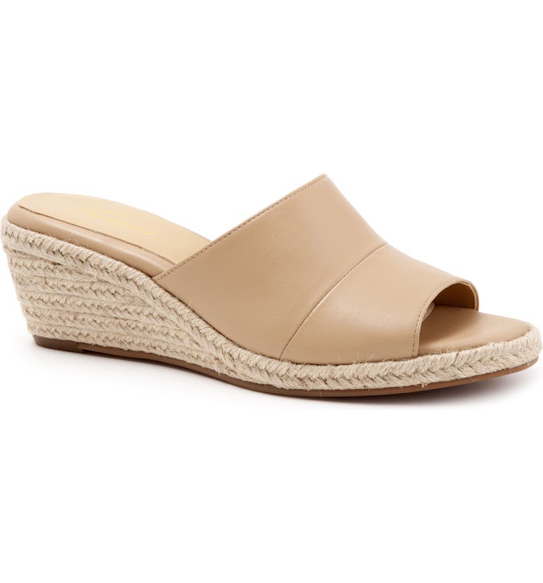 TROTTERS Colony Wedge Slide Sandal, Main, color, NUDE LEATHER
