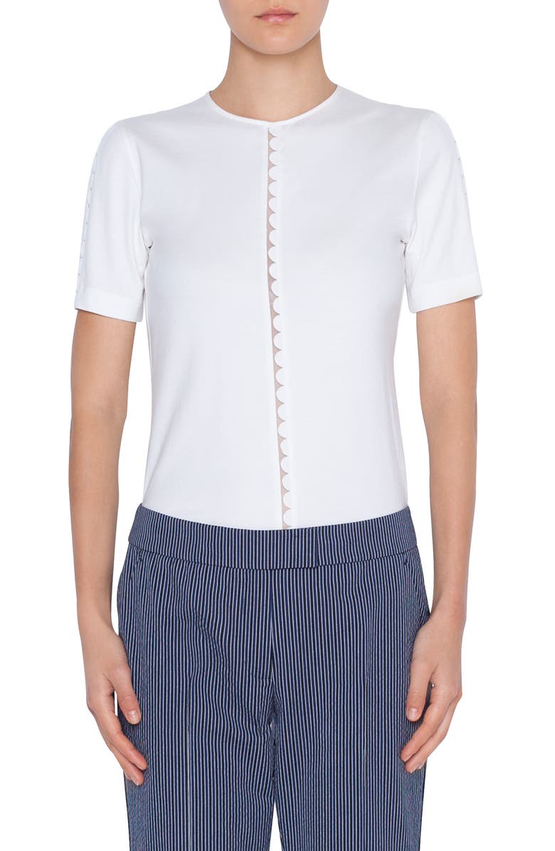 Akris Punto Tops MEMPHIS SCALLOP TOP