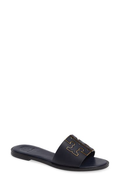Tory Burch Ines Slide Sandal In Perfect Navy/ Gold