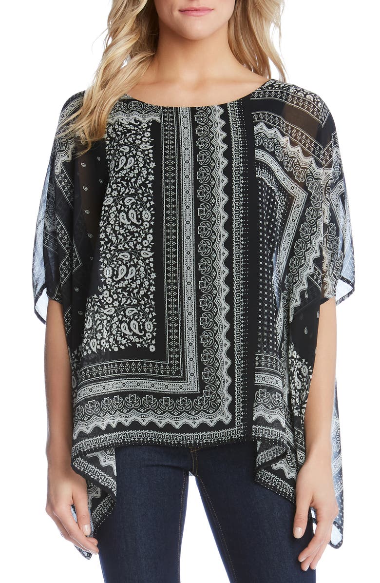 Karen Kane Tops LAYERED SCARF TOP
