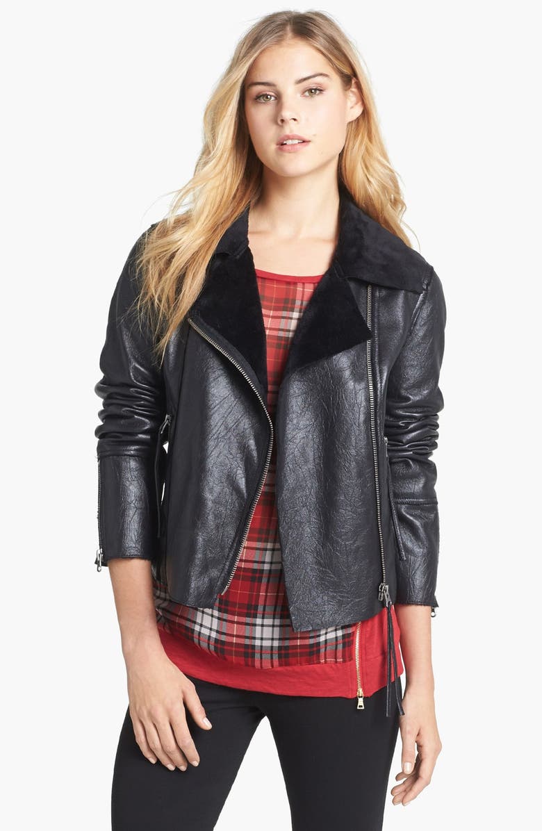 Faux Leather Moto Jacket