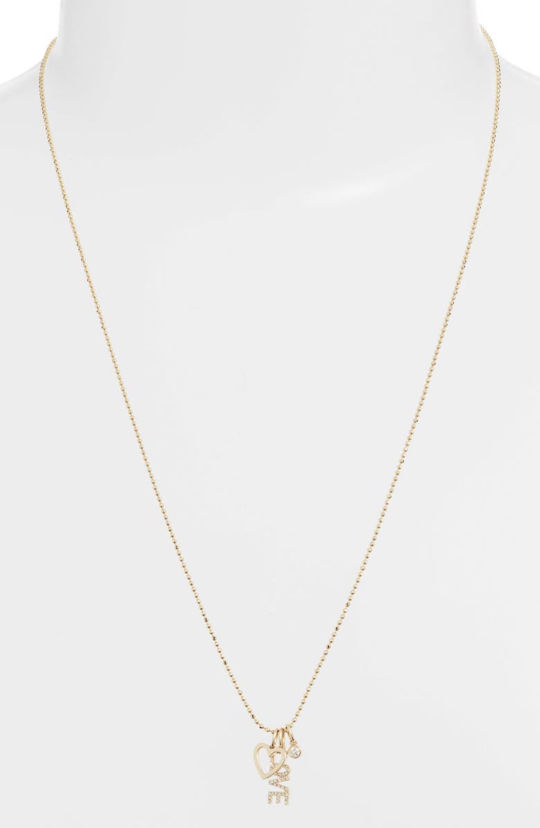 Ef Collection Accessories DIAMOND LOVE CHARM NECKLACE