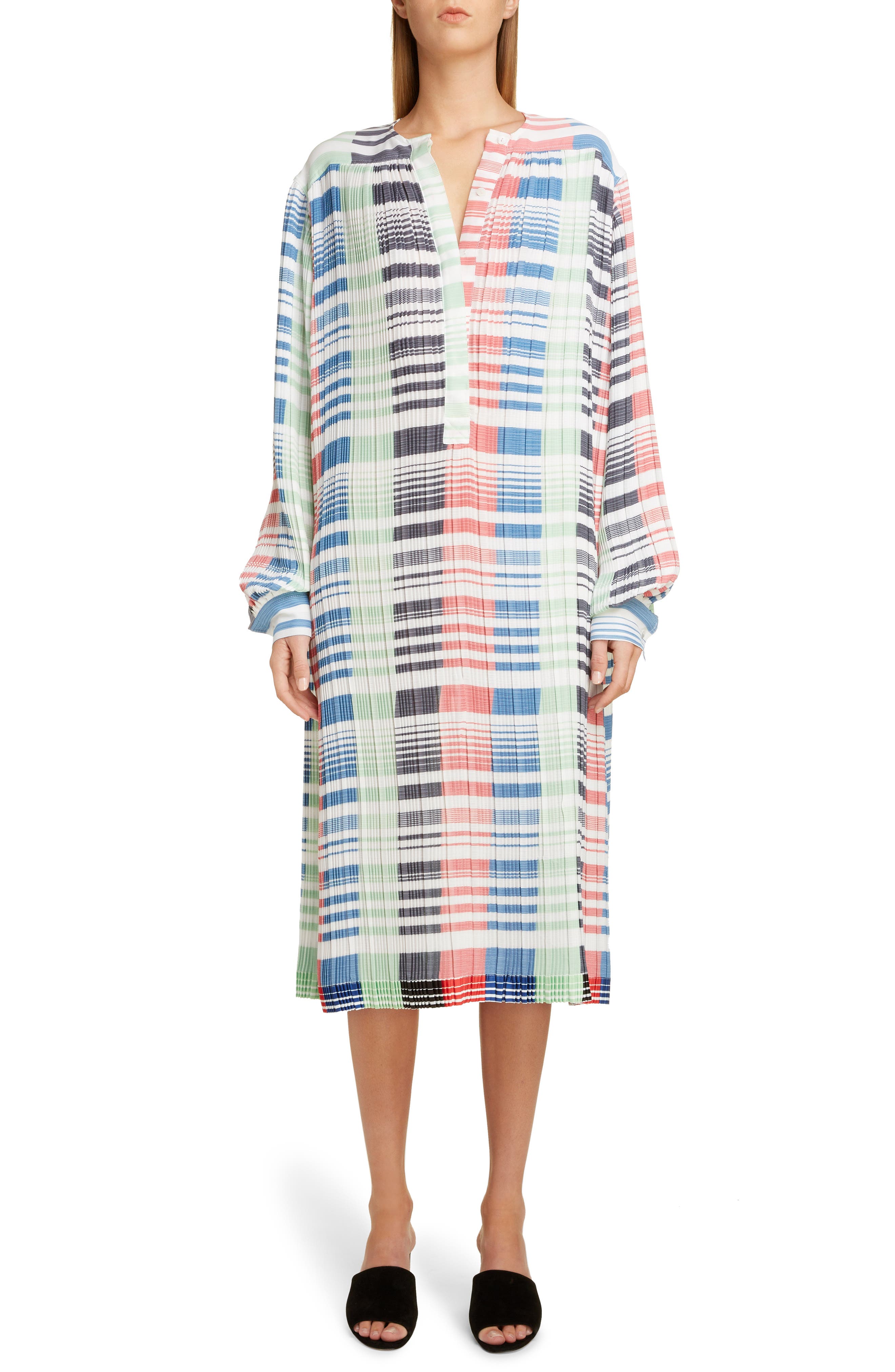 Jw Anderson Multicolor Mico Pleat Midi Dress, None