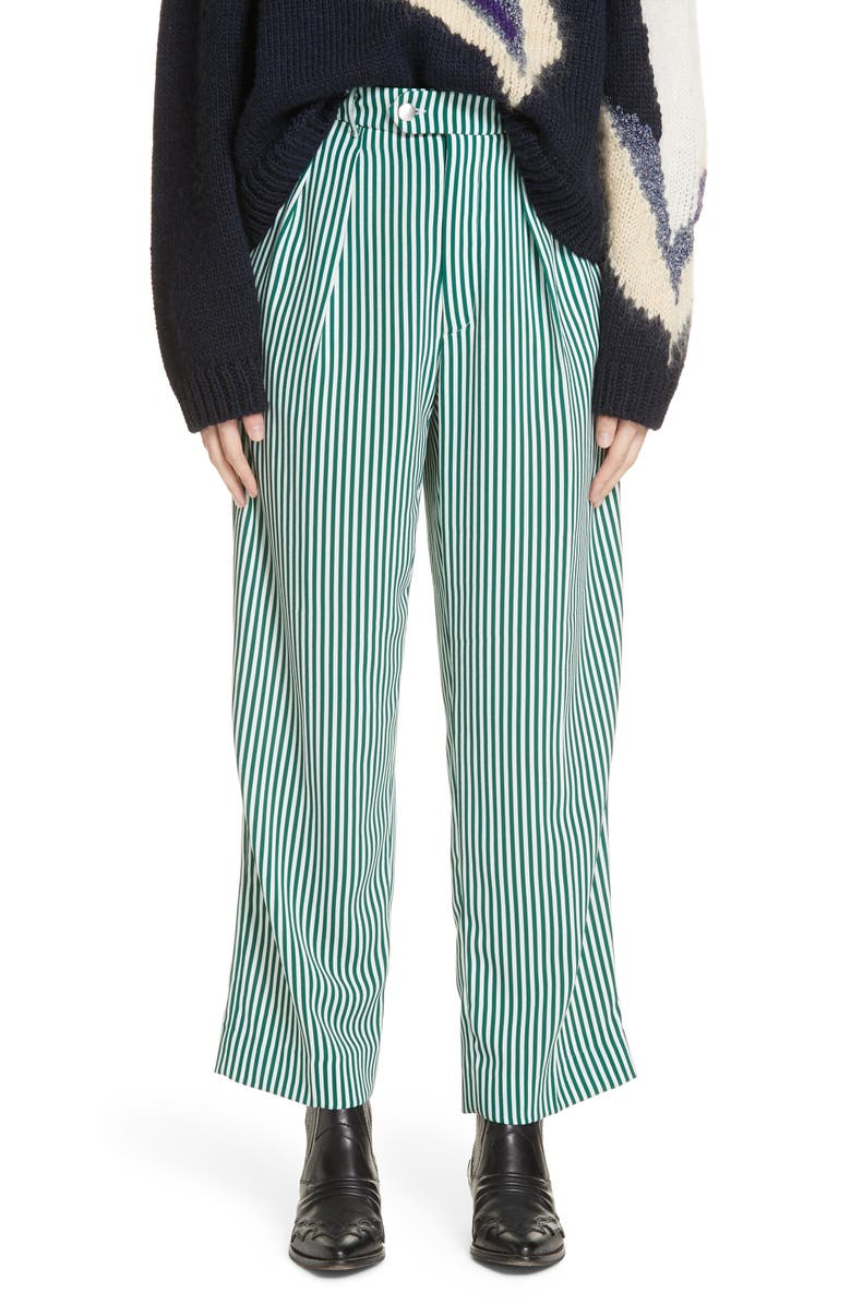 Shop Roseanna Andrea Stripe Pants In Multi Vert