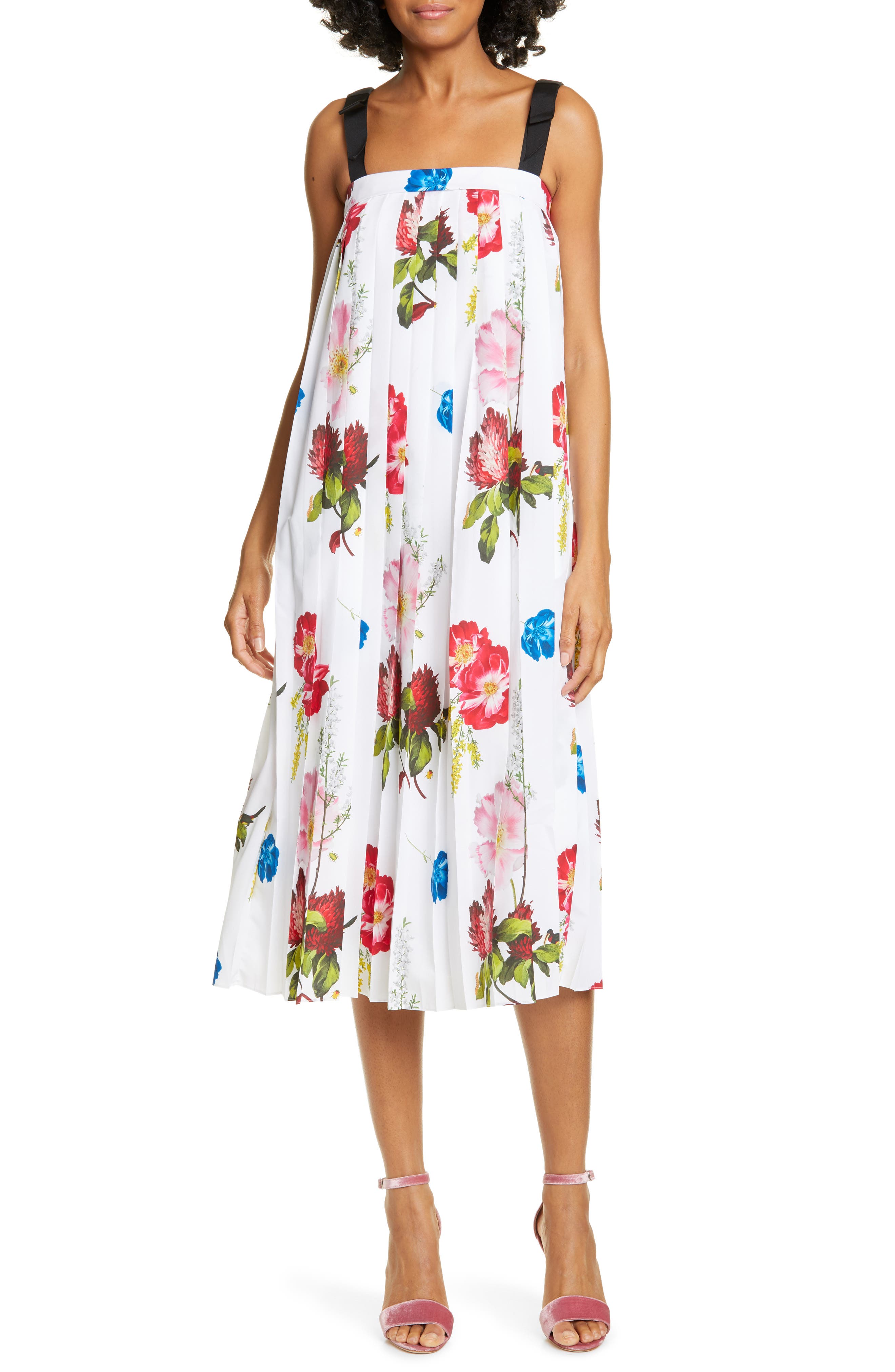 Ted Baker London Melbii Berry Sundae Tie Strap Sundress, White