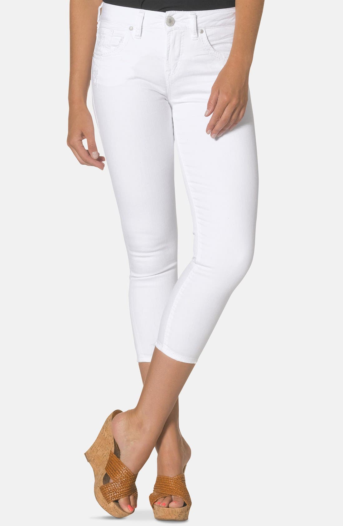 Silver Jeans Co. 'Suki' Stretch Capri Jeans (White) Nordstrom