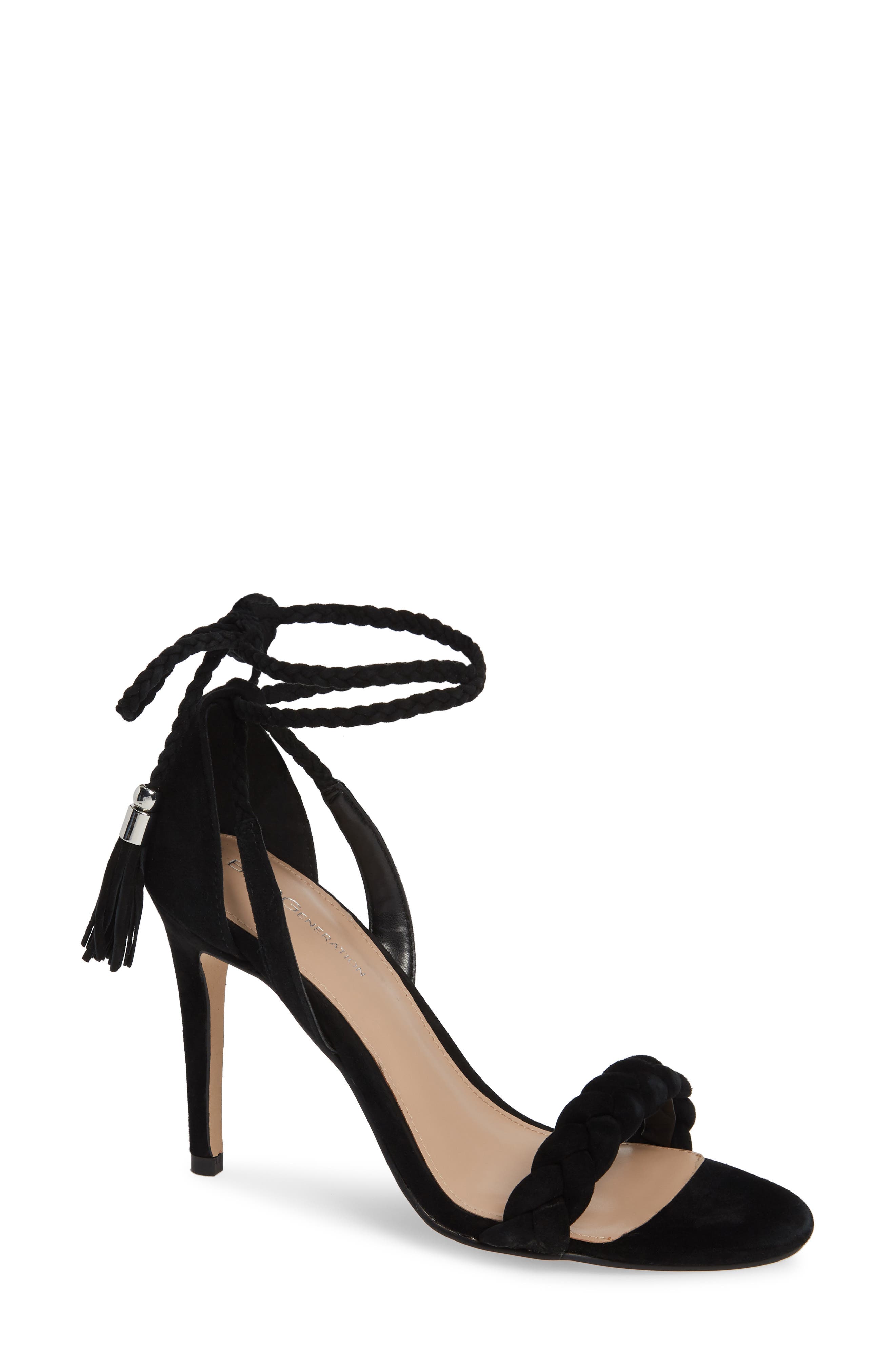 Bcbg Jessica Ankle Strap Sandal- Black