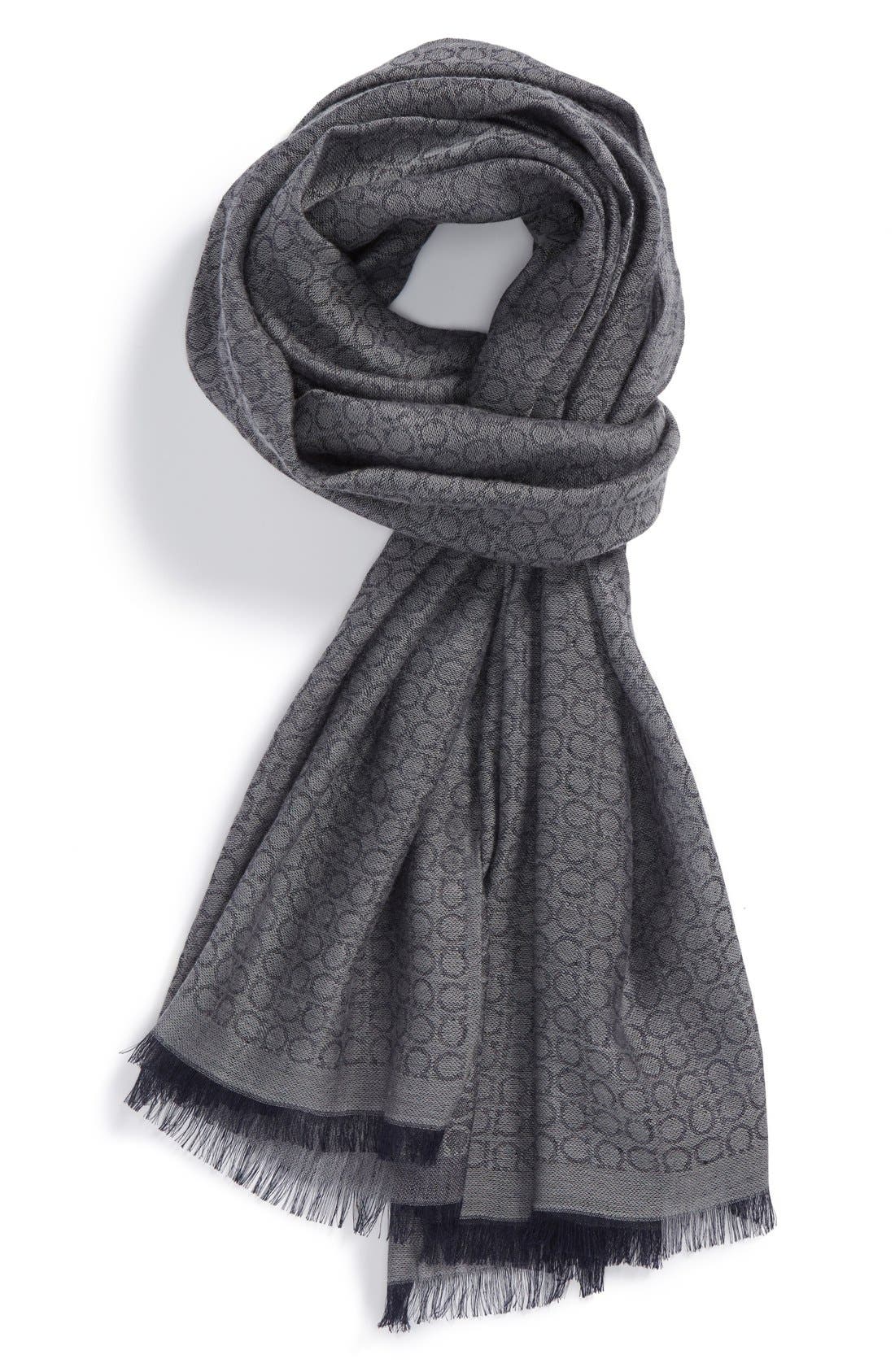 Salvatore Ferragamo Gancini Linen \u0026 Cashmere Scarf | Nordstrom