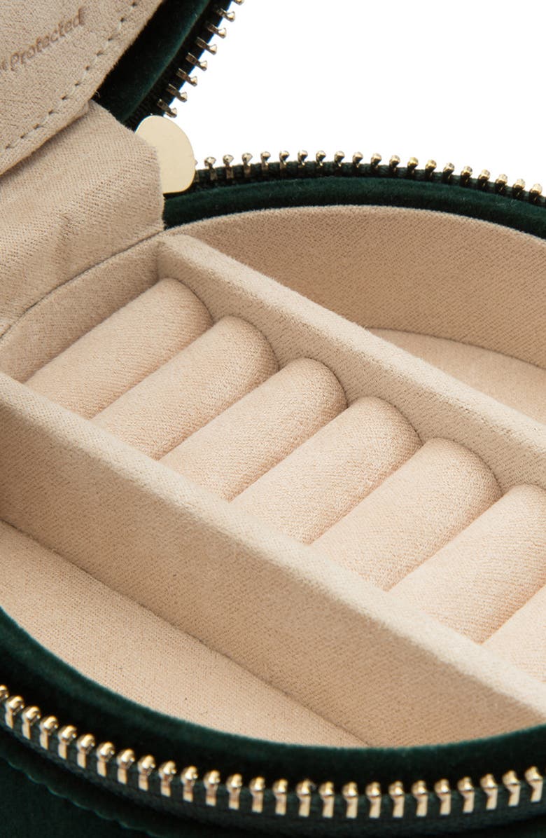 Wolf Zoe Round Travel Case - Green In Forest Green
